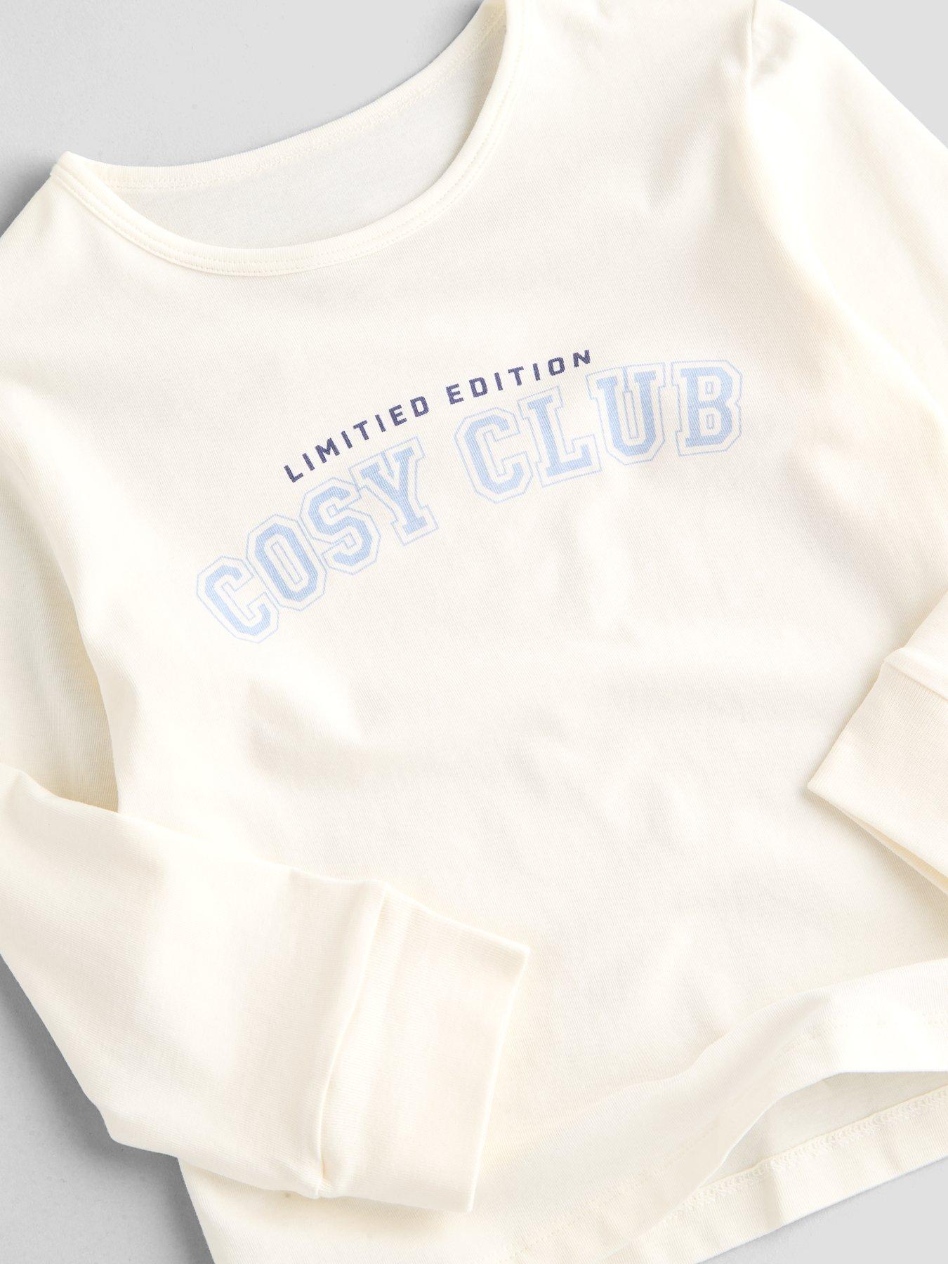 Image 4 of 5 of The Very Collection Older Girls' Cosy Club Long Sleeve Pyjama Set (3 - 16 years) - Cream