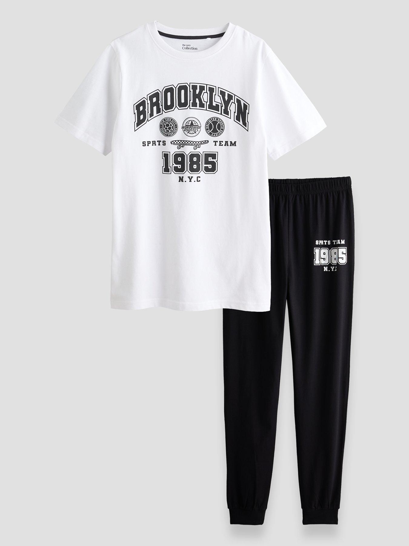 The Very Collection Boys Brooklyn Pj Set - White