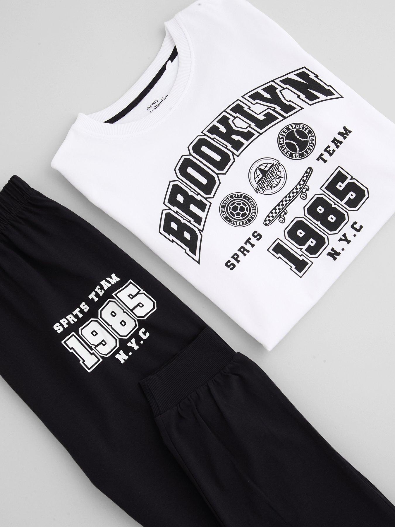 Image 3 of 5 of The Very Collection Boys Brooklyn Pj Set (3-16 years) - White