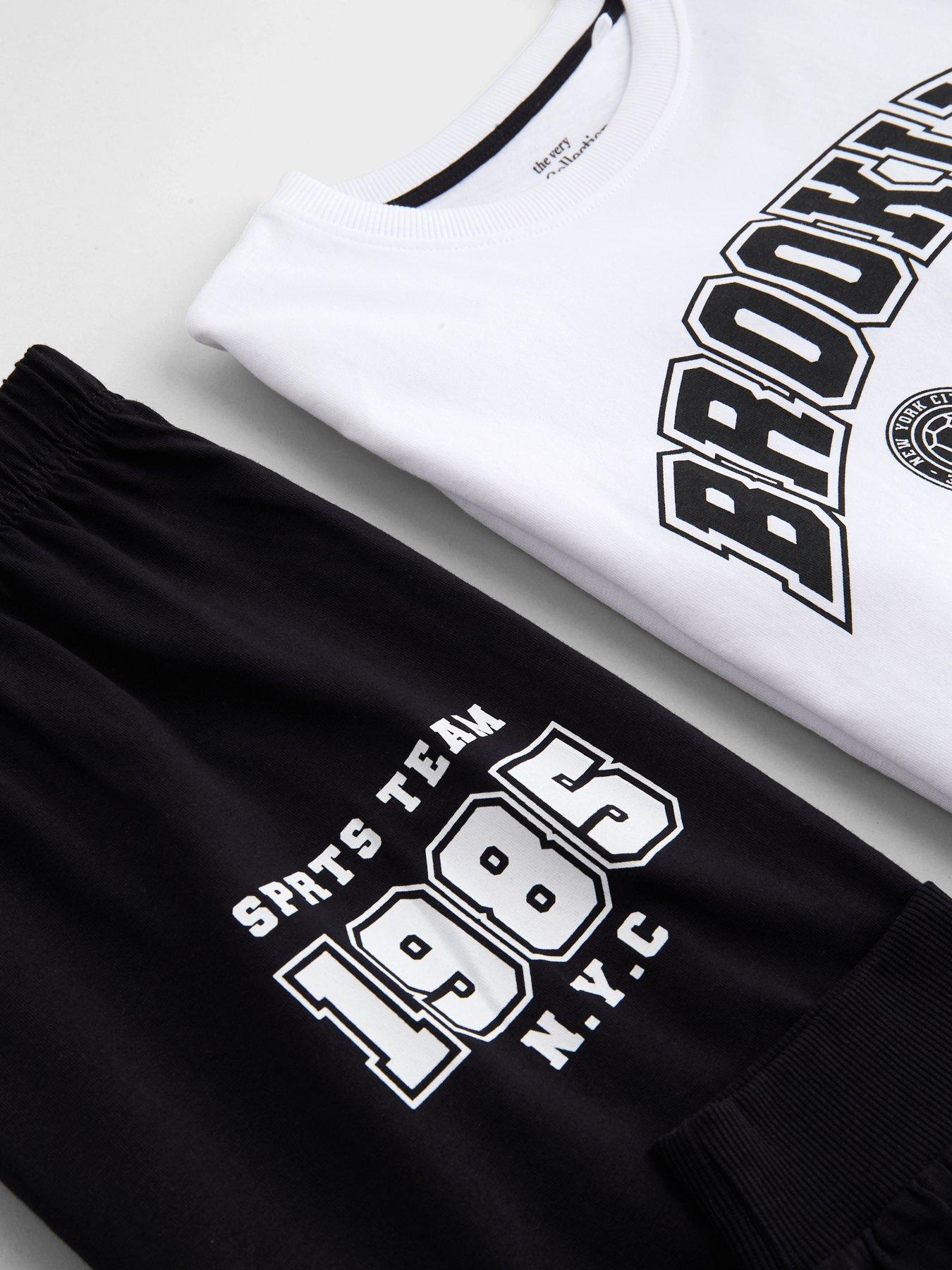 Image 5 of 5 of The Very Collection Boys Brooklyn Pj Set (3-16 years) - White