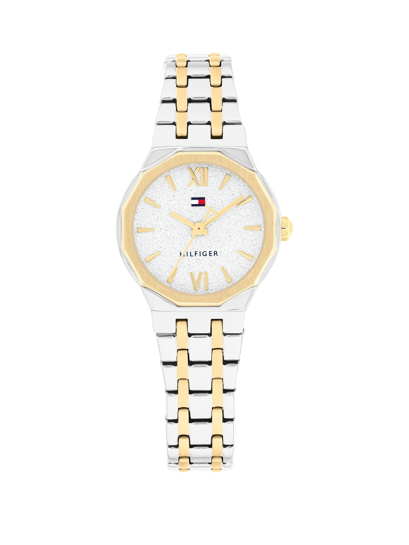 Image 1 of 6 of Tommy Hilfiger Tommy Hilfiger Womens Two Tone Stainless Steel and Gold Plated Bracelet Watch