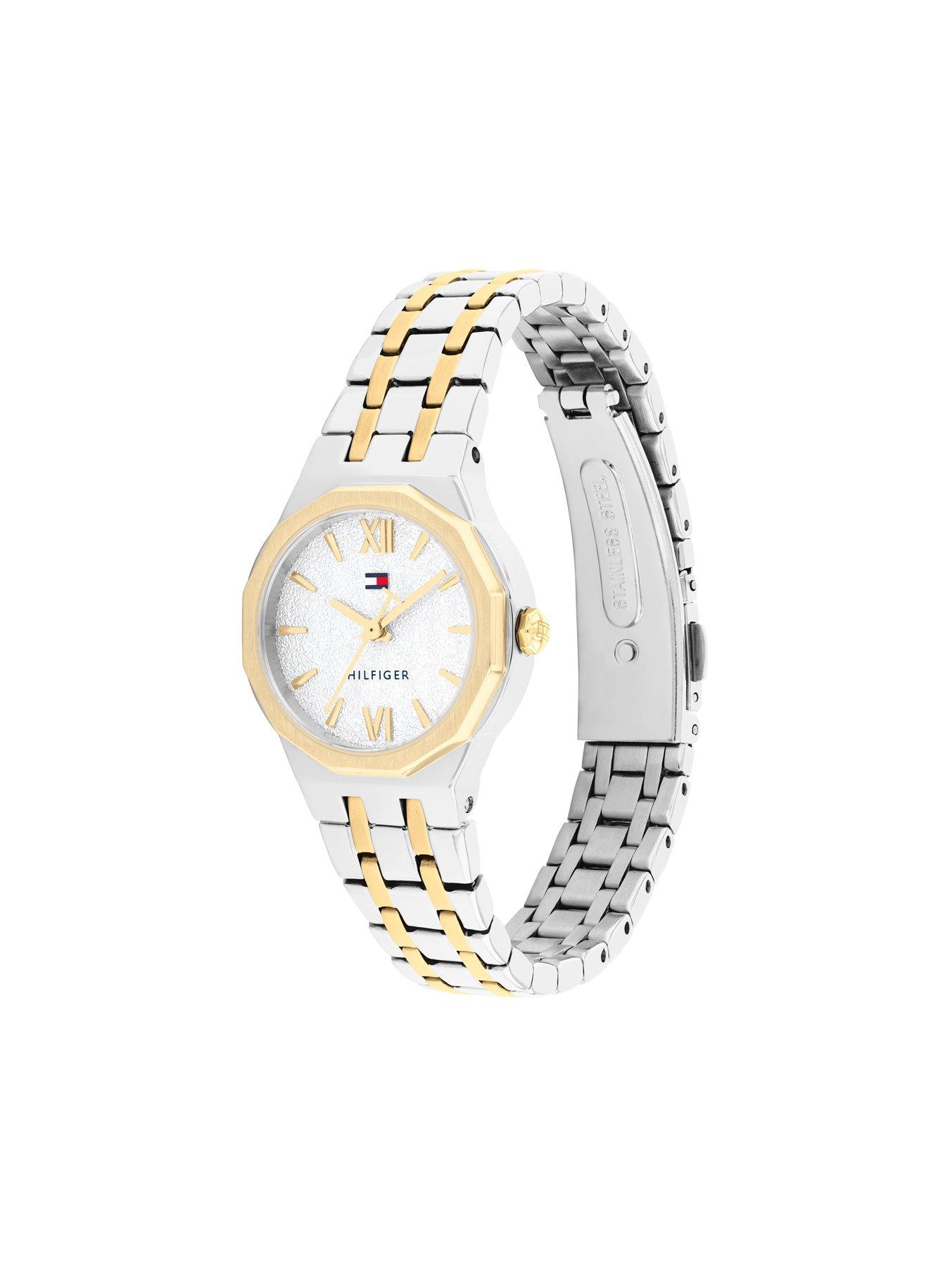 Image 2 of 6 of Tommy Hilfiger Tommy Hilfiger Womens Two Tone Stainless Steel and Gold Plated Bracelet Watch
