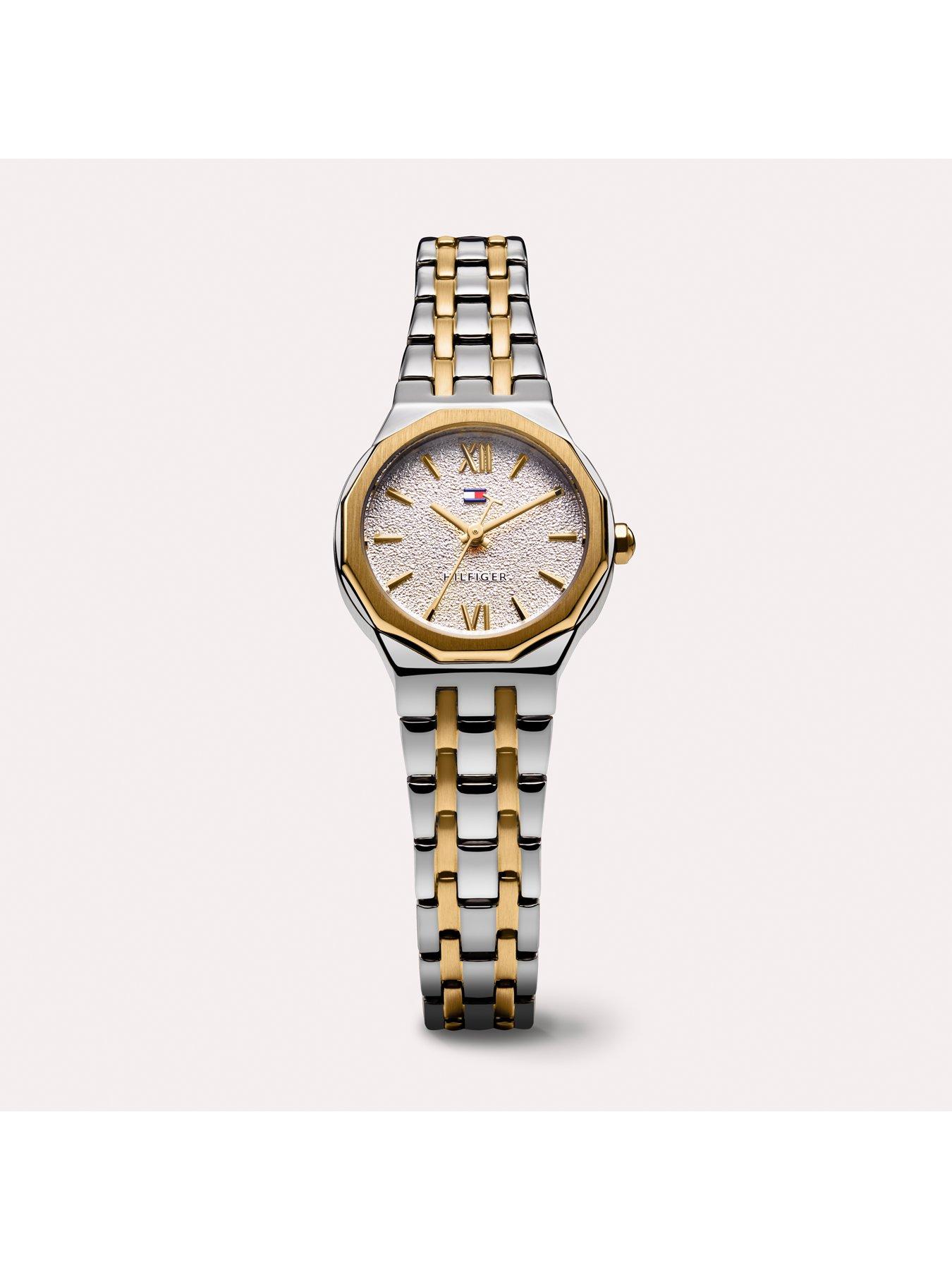 Image 4 of 6 of Tommy Hilfiger Tommy Hilfiger Womens Two Tone Stainless Steel and Gold Plated Bracelet Watch