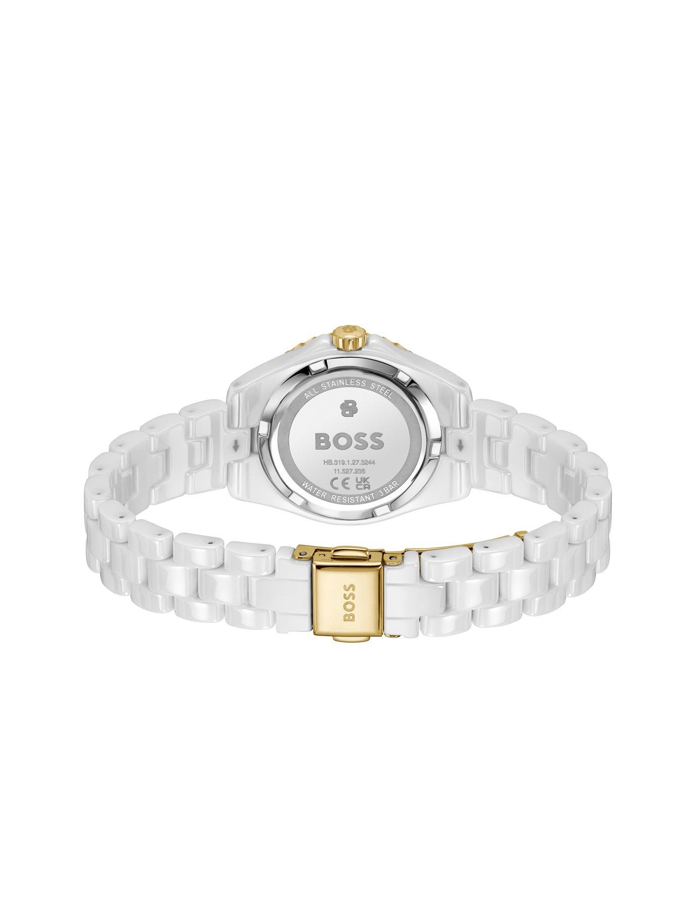 Image 2 of 8 of BOSS Ladies Sage Aqua White Ceramic Watch