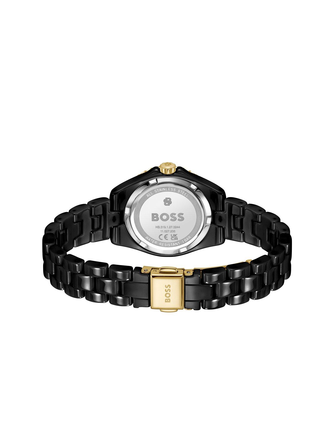 Image 2 of 8 of BOSS Ladies Sage Aqua Black Ceramic Watch