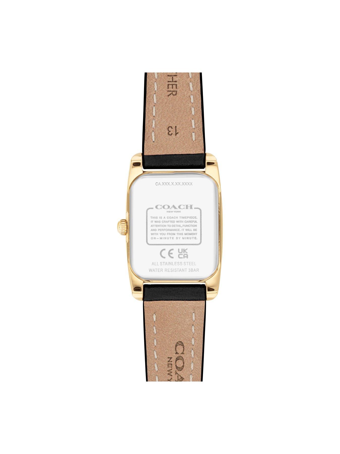 coach-coach-ladies-reese-black-leather-strap-watchstillFront