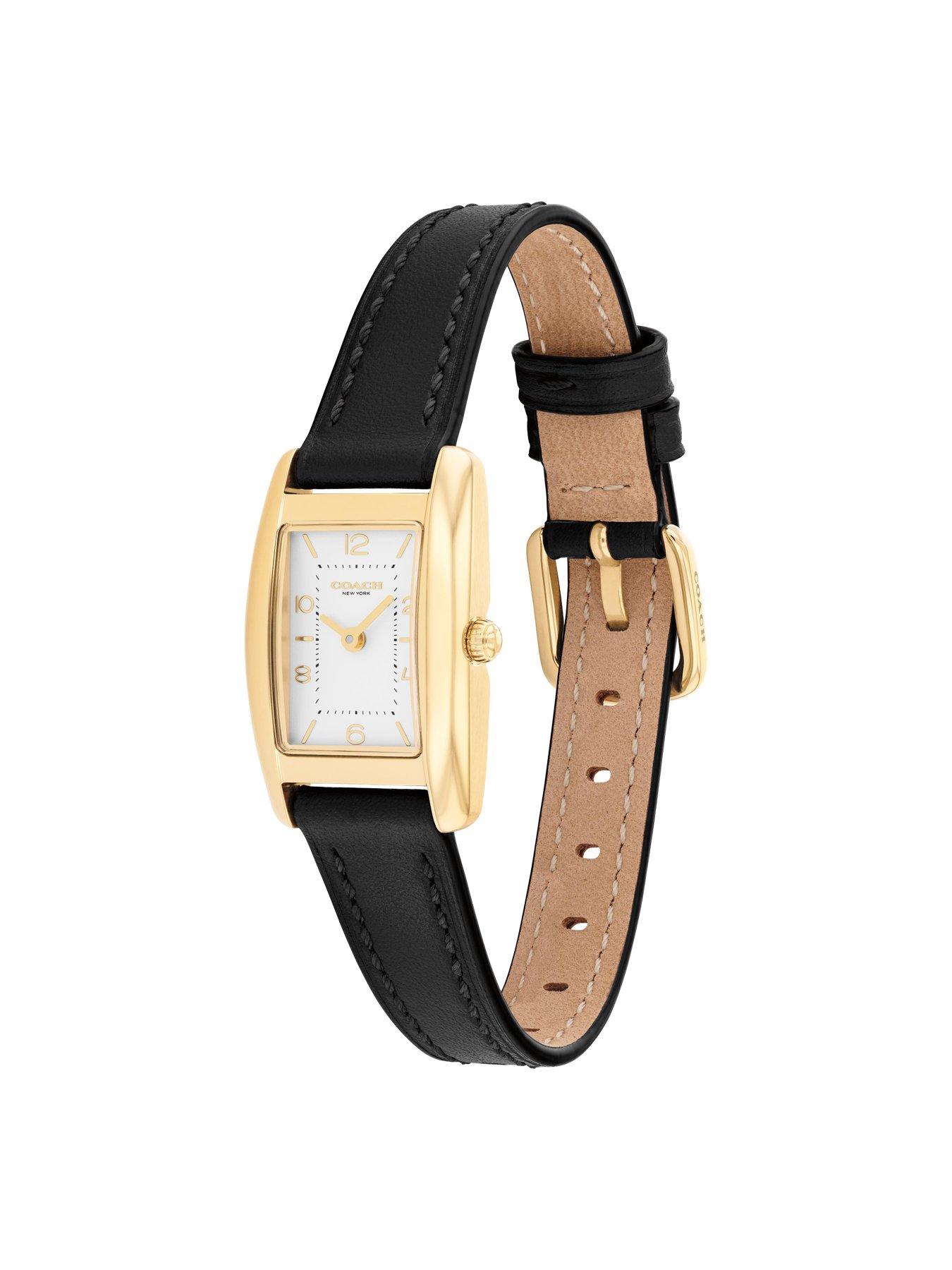 coach-coach-ladies-reese-black-leather-strap-watchback