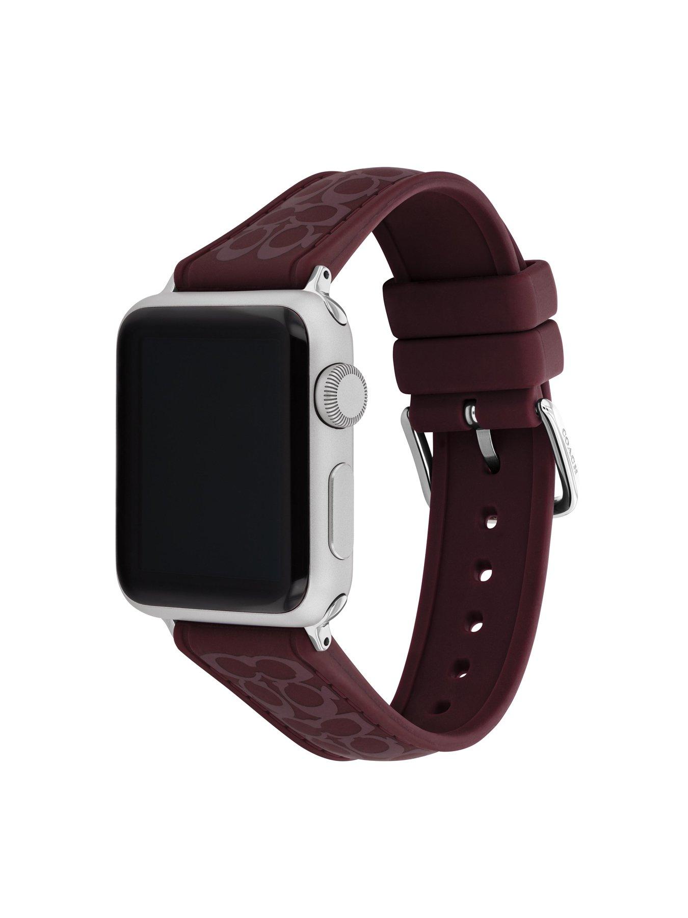 Image 2 of 5 of COACH Ladies Blackcurrant Signature C Apple Watch Strap