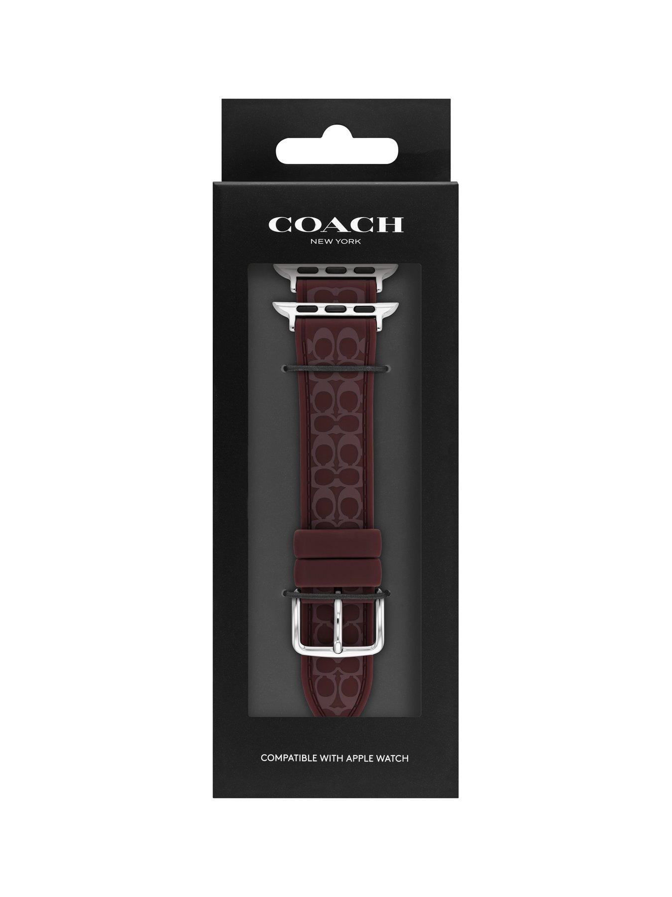 Image 4 of 5 of COACH Ladies Blackcurrant Signature C Apple Watch Strap