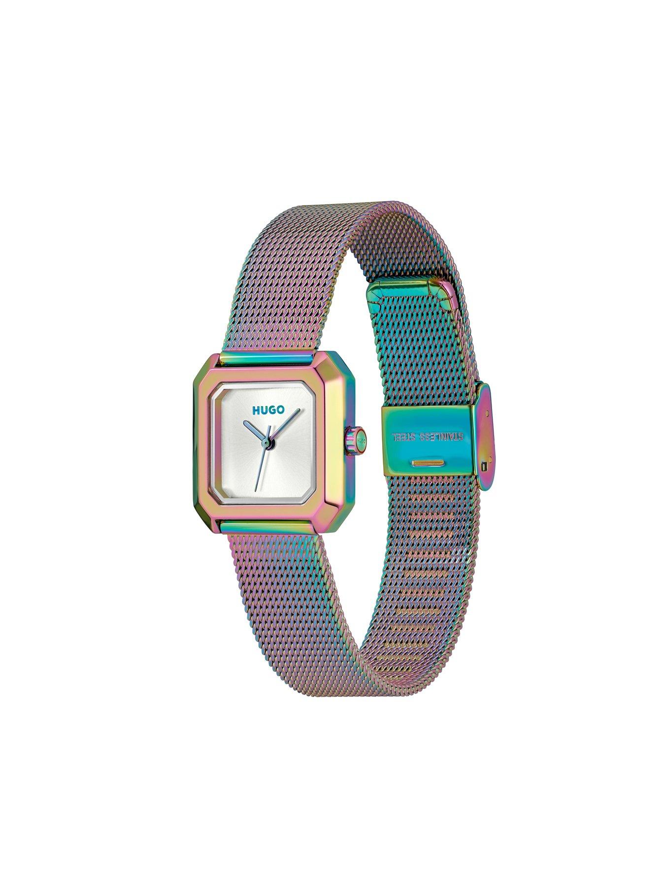 Image 3 of 7 of HUGO Iridescent PVD Mesh Hazel Bracelet Watch