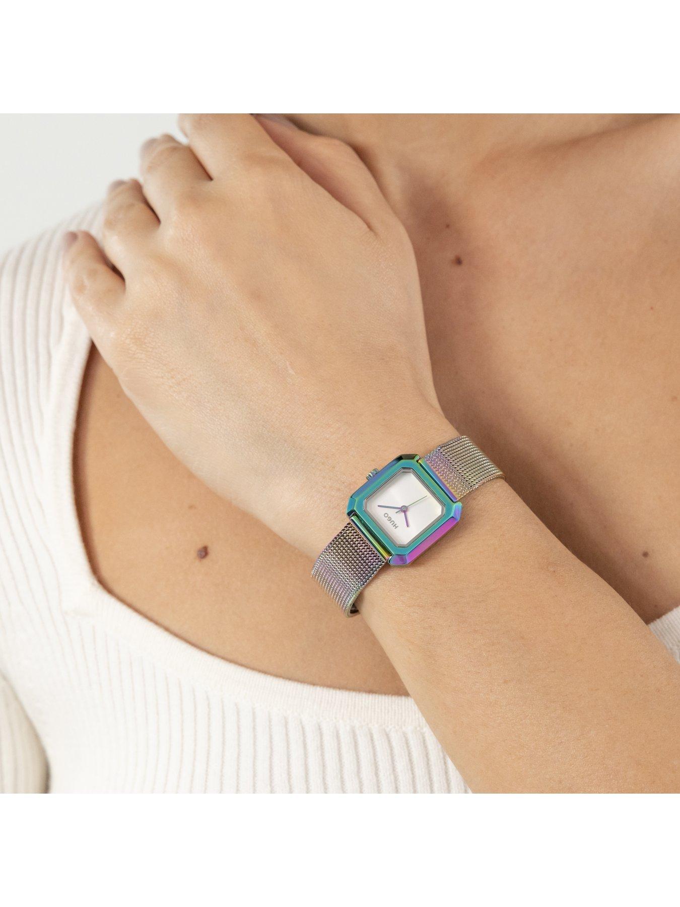 Image 4 of 7 of HUGO Iridescent PVD Mesh Hazel Bracelet Watch