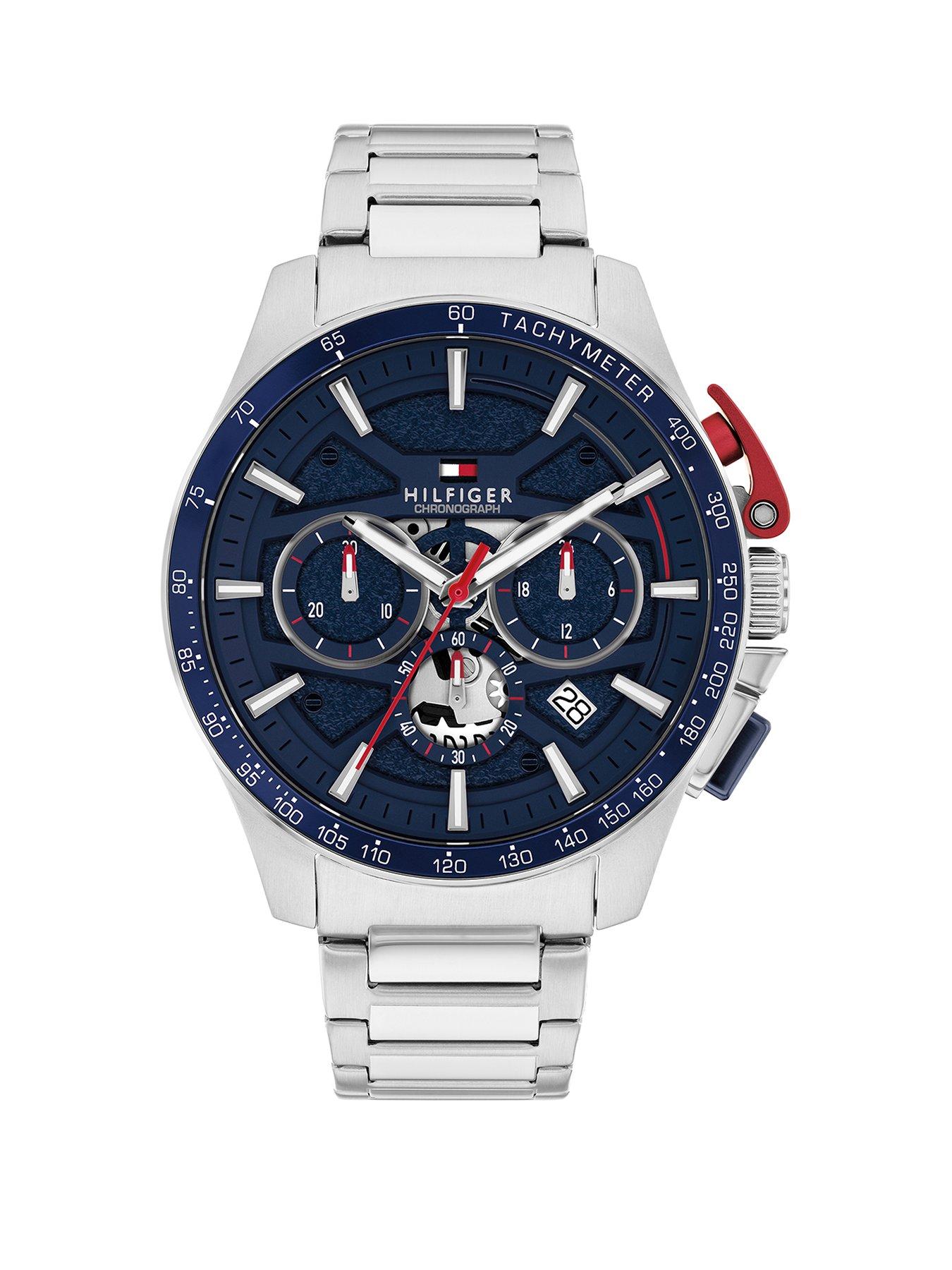 Image 1 of 7 of Tommy Hilfiger Bank Silver Multi Dial Watch