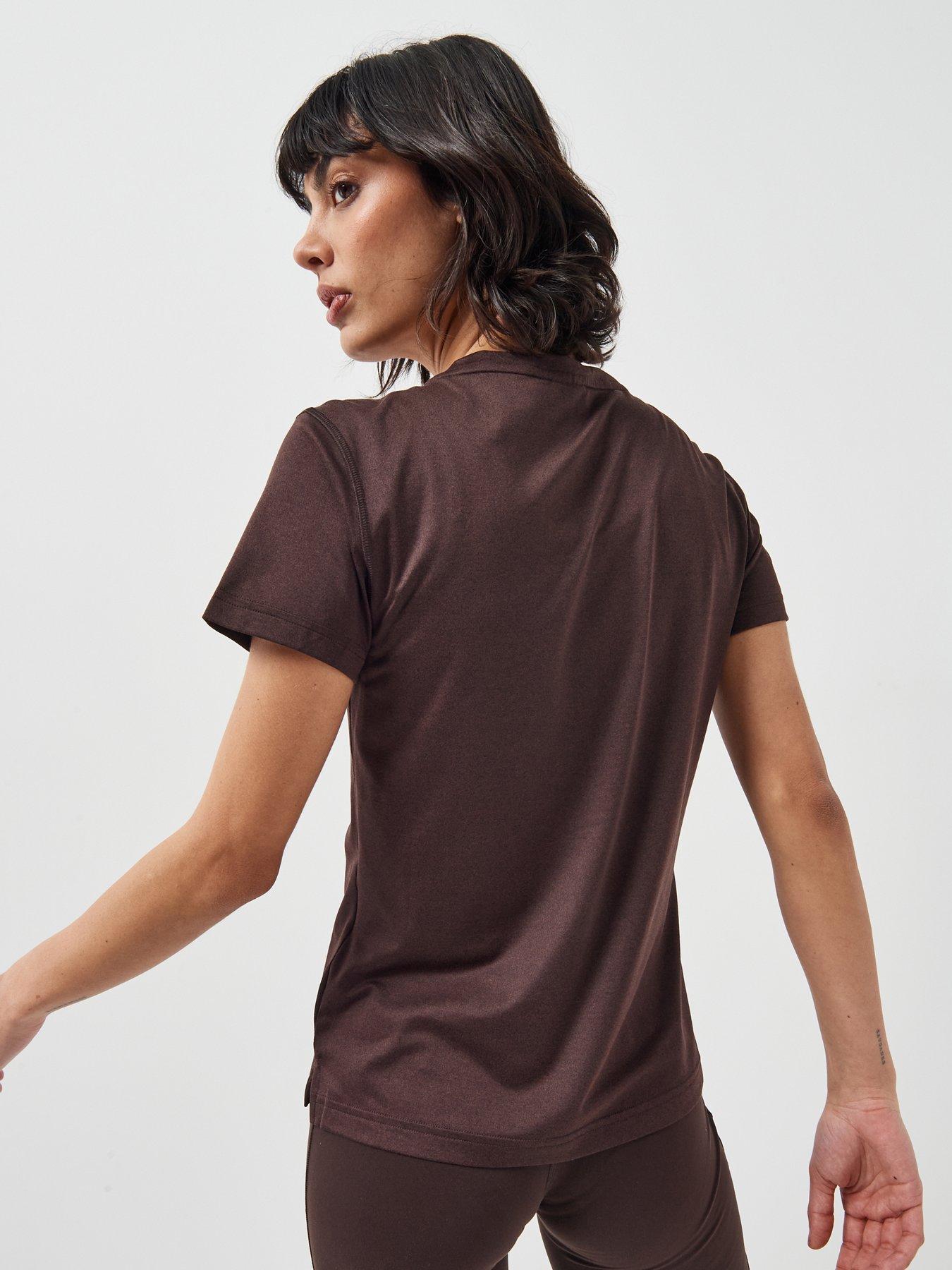 Image 2 of 6 of adidas Women's Training Workout Essentials T-Shirt - Brown