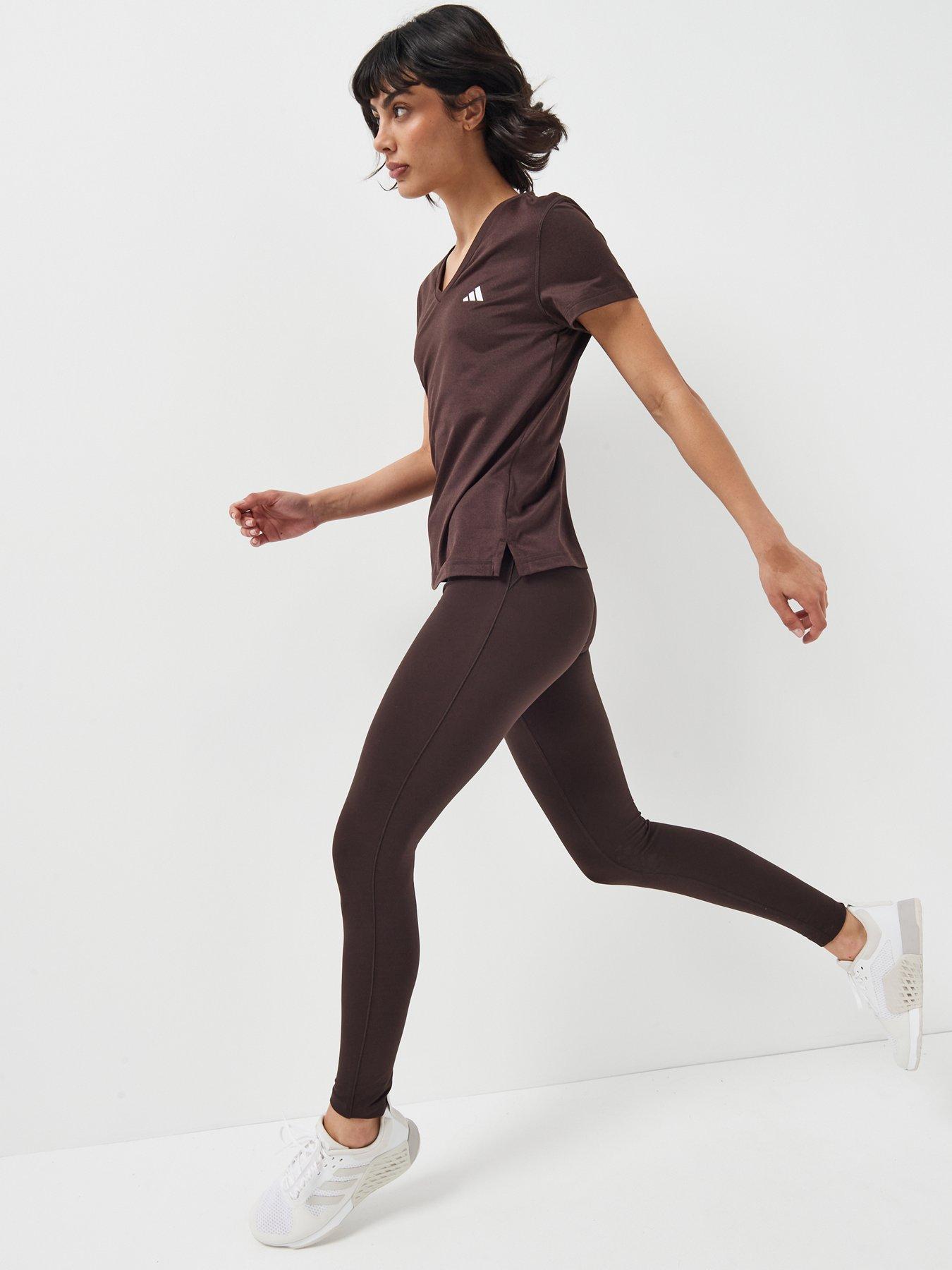 Image 3 of 6 of adidas Women's Training Workout Essentials T-Shirt - Brown