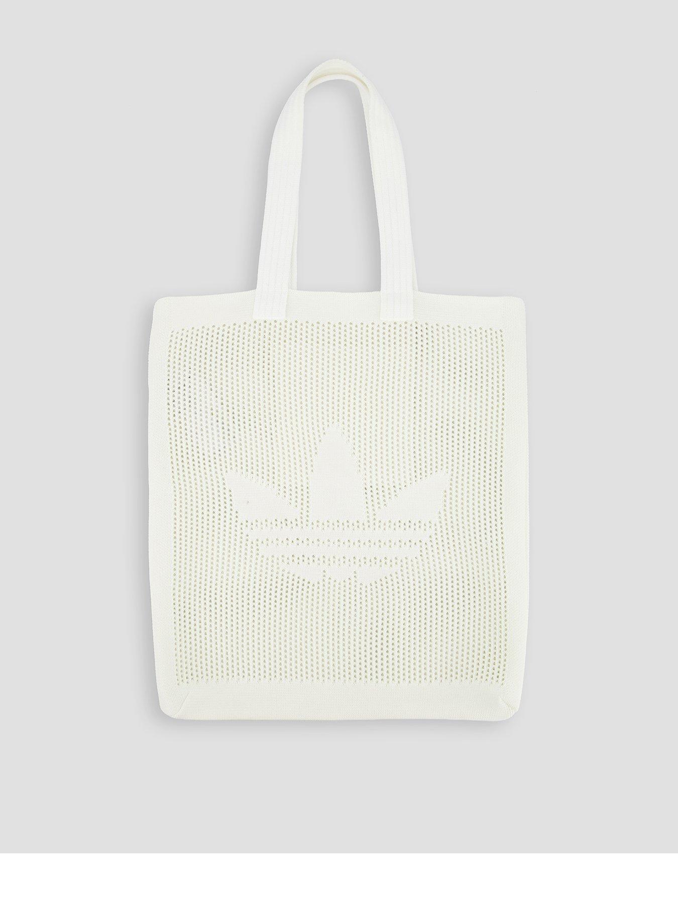 adidas Originals Unisex Crochet Tote Bag - White