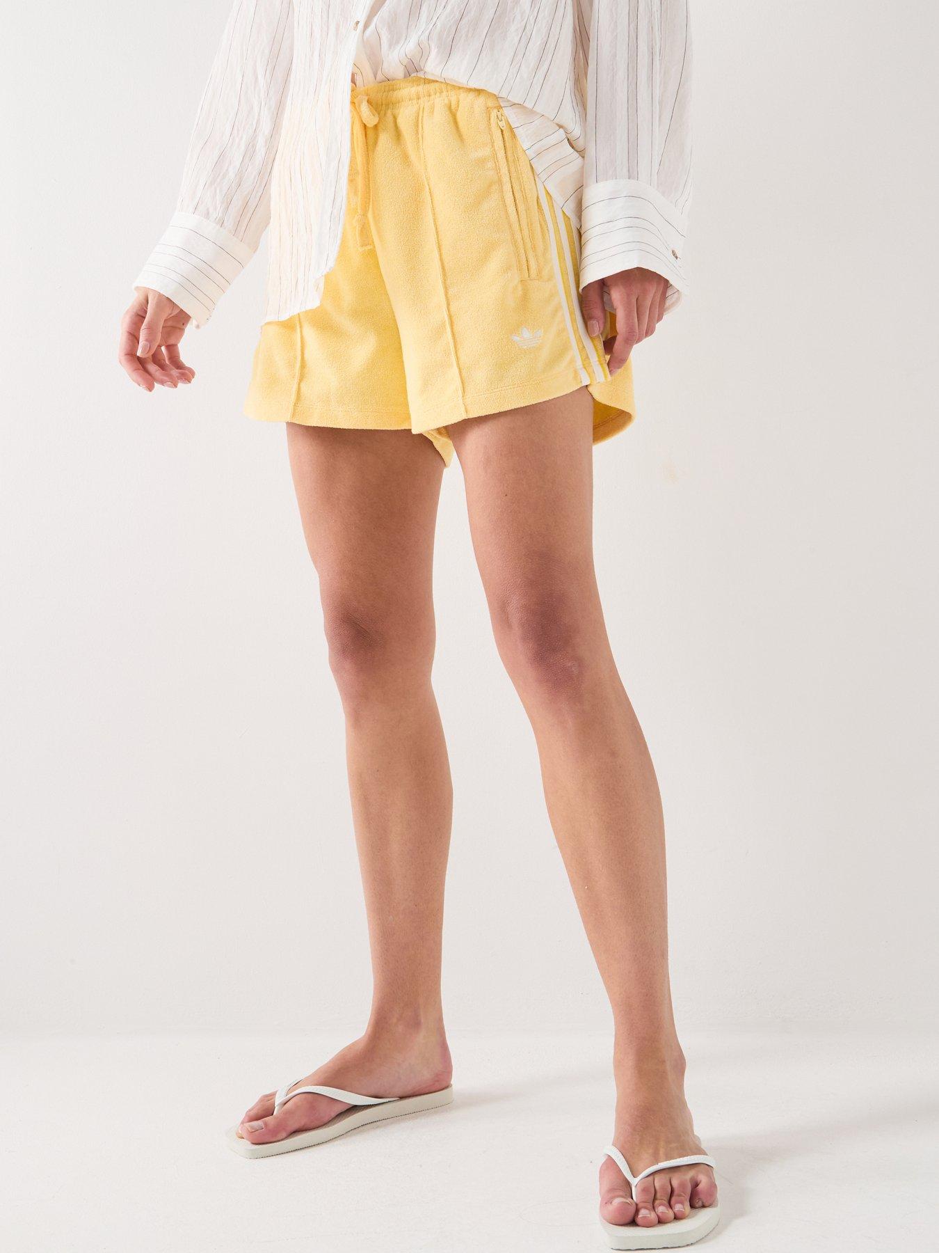 adidas Originals Women's Terry Towel Firebird Shorts - Yellow