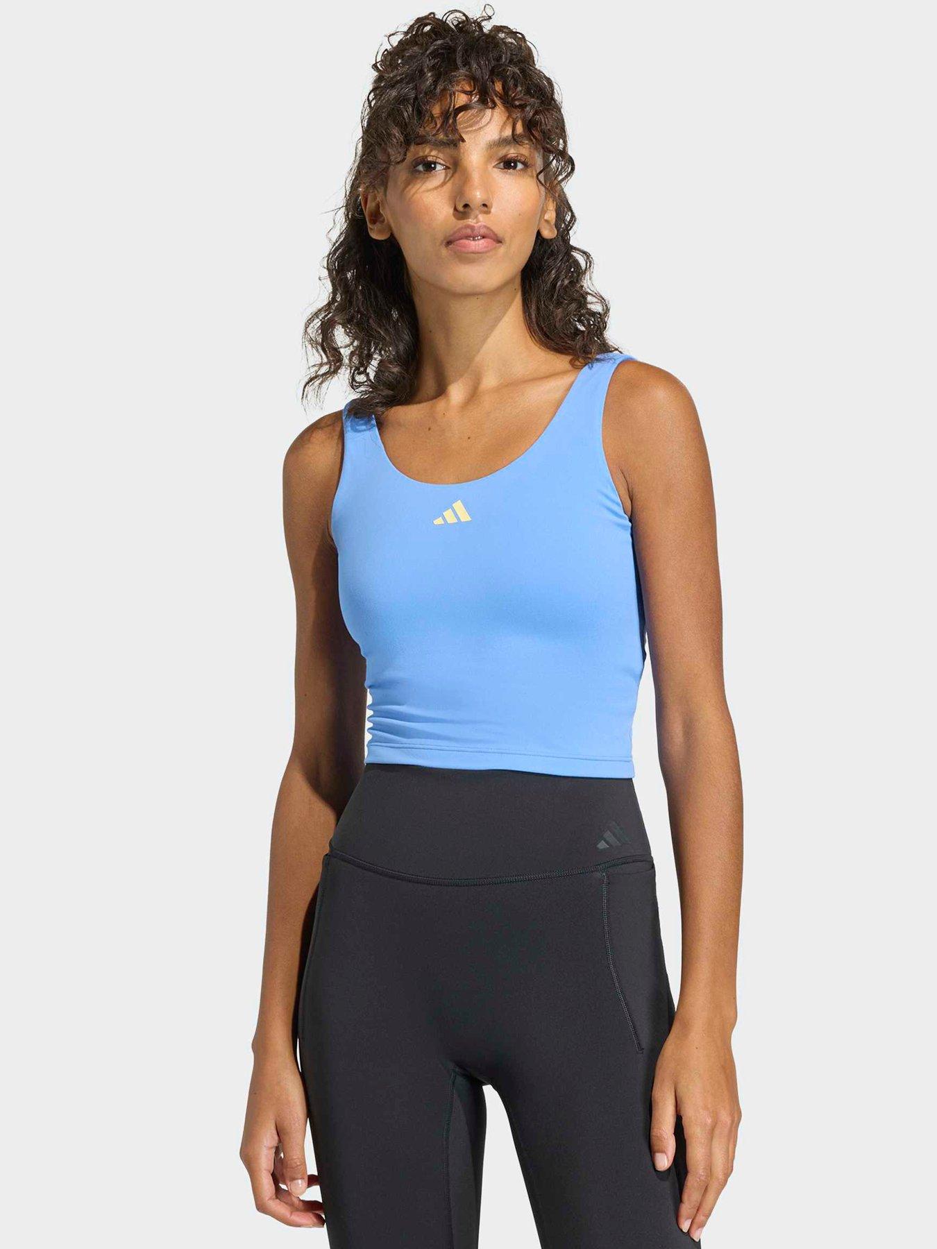 Image 1 of 5 of adidas Women's Training 3 Stripe Tank - Blue