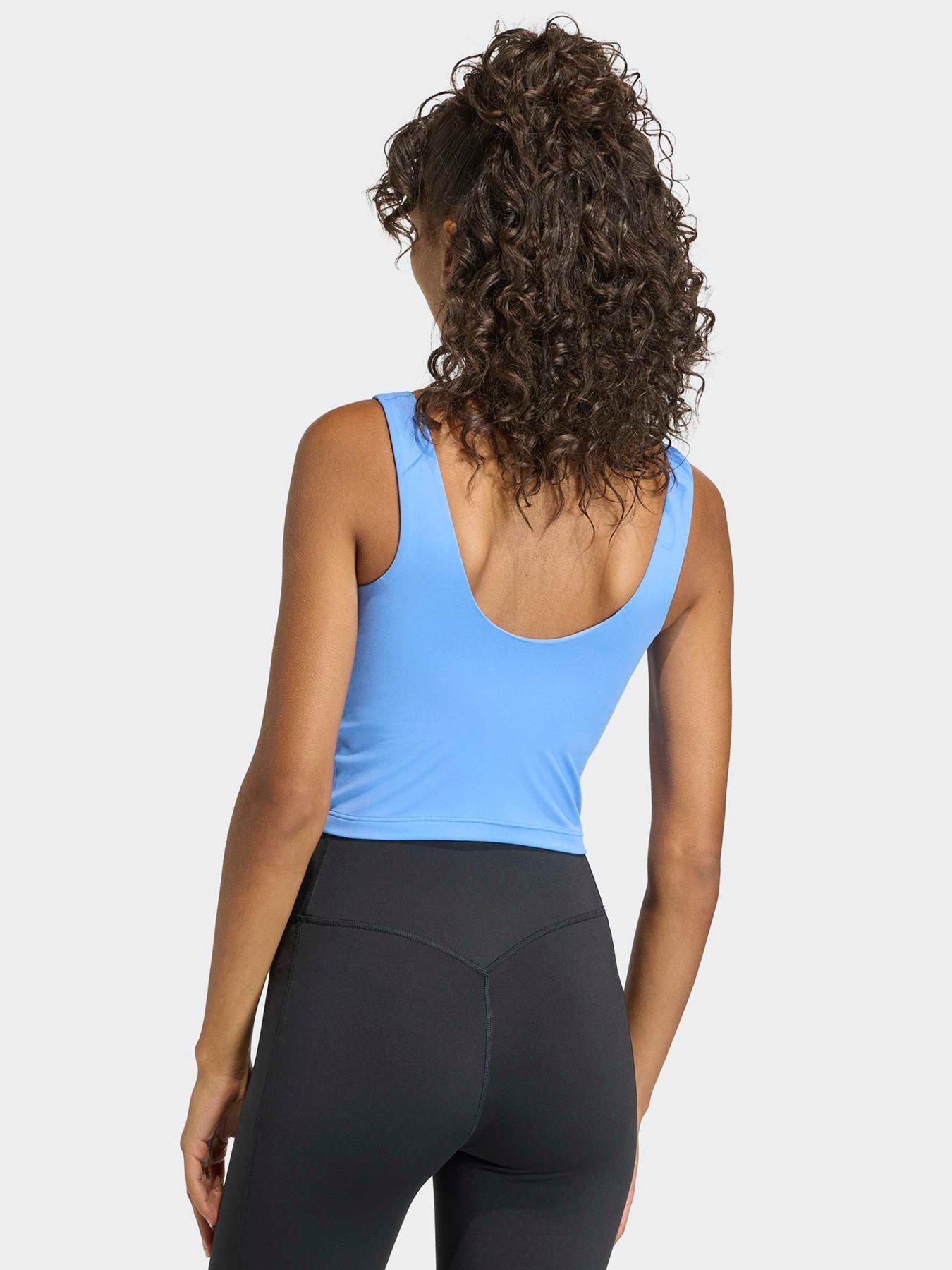 Image 2 of 5 of adidas Women's Training 3 Stripe Tank - Blue