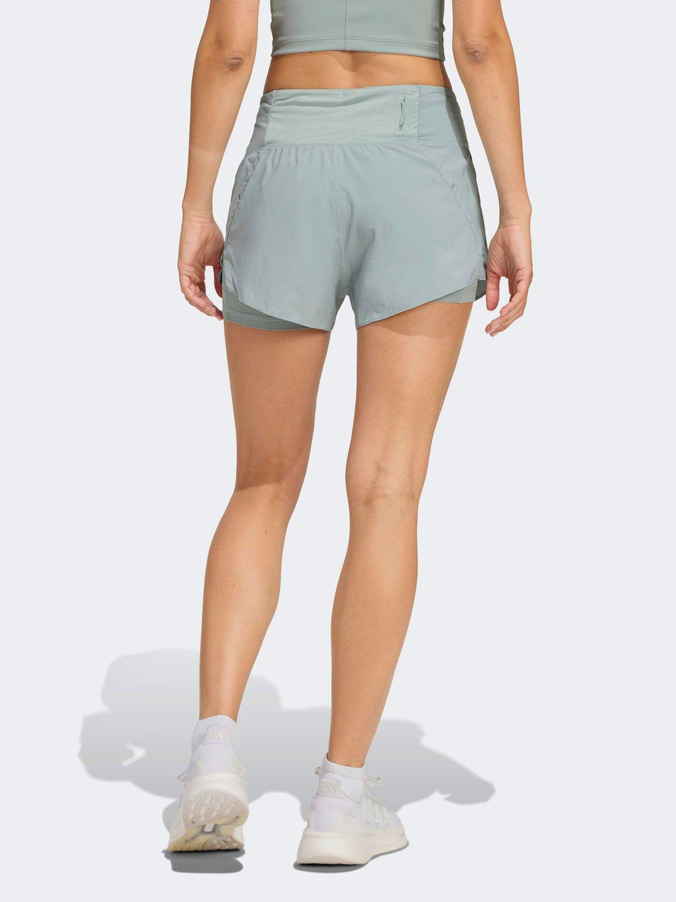 Image 2 of 5 of adidas Women's Running Adi365 Iconic Stripes Shorts - Green