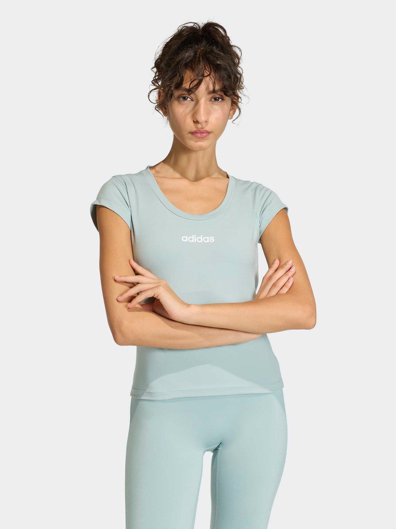 Image 1 of 5 of adidas Women's Training Hyperglam Baby Tee - Green