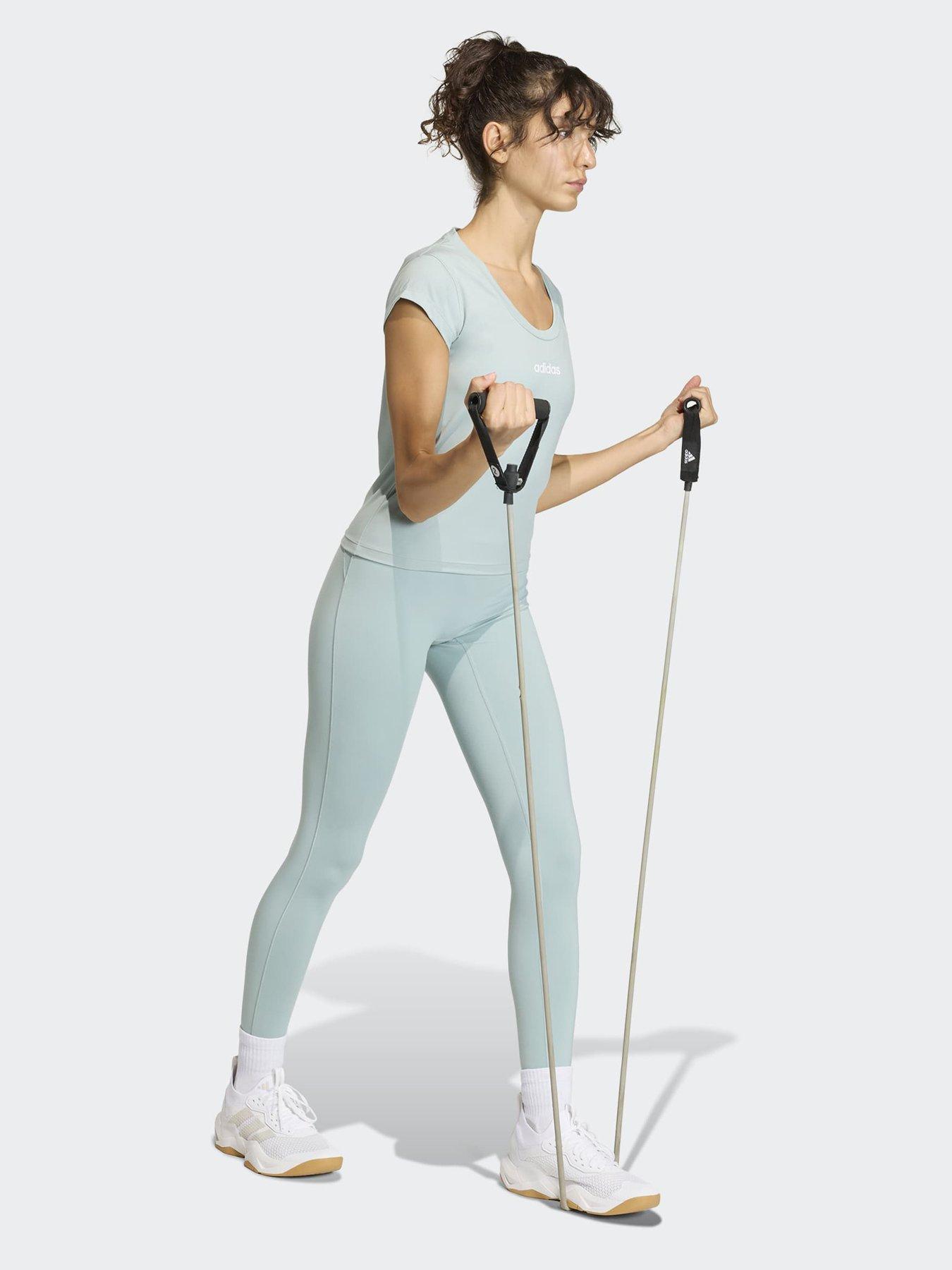 Image 3 of 5 of adidas Women's Training Hyperglam Baby Tee - Green