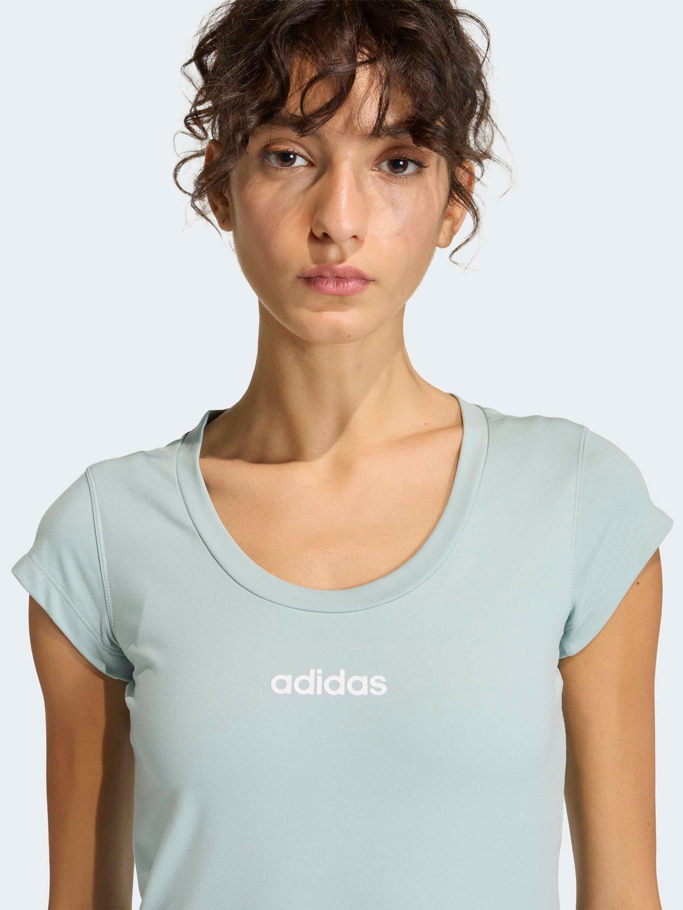 Image 4 of 5 of adidas Women's Training Hyperglam Baby Tee - Green