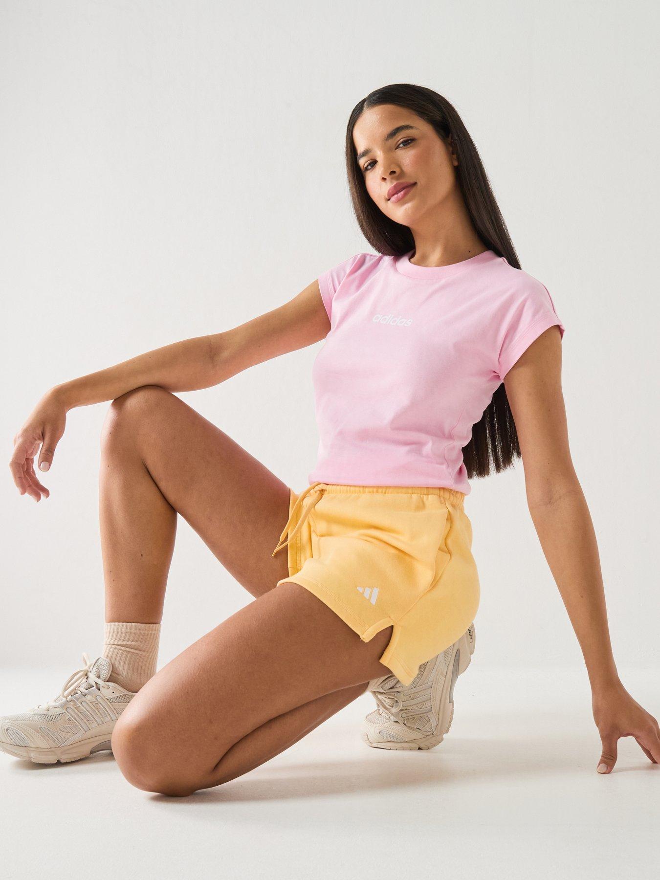 adidas Sportswear Women's Essentials Linear Cotton T-Shirt - Pink