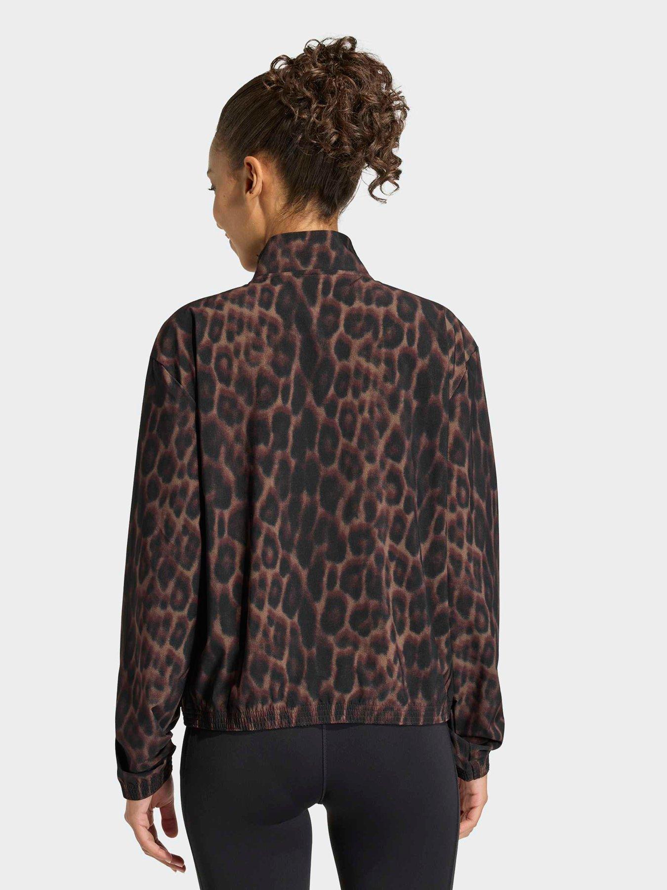 Image 2 of 5 of adidas Women's Training 3 Stripe Printed Jacket - Brown