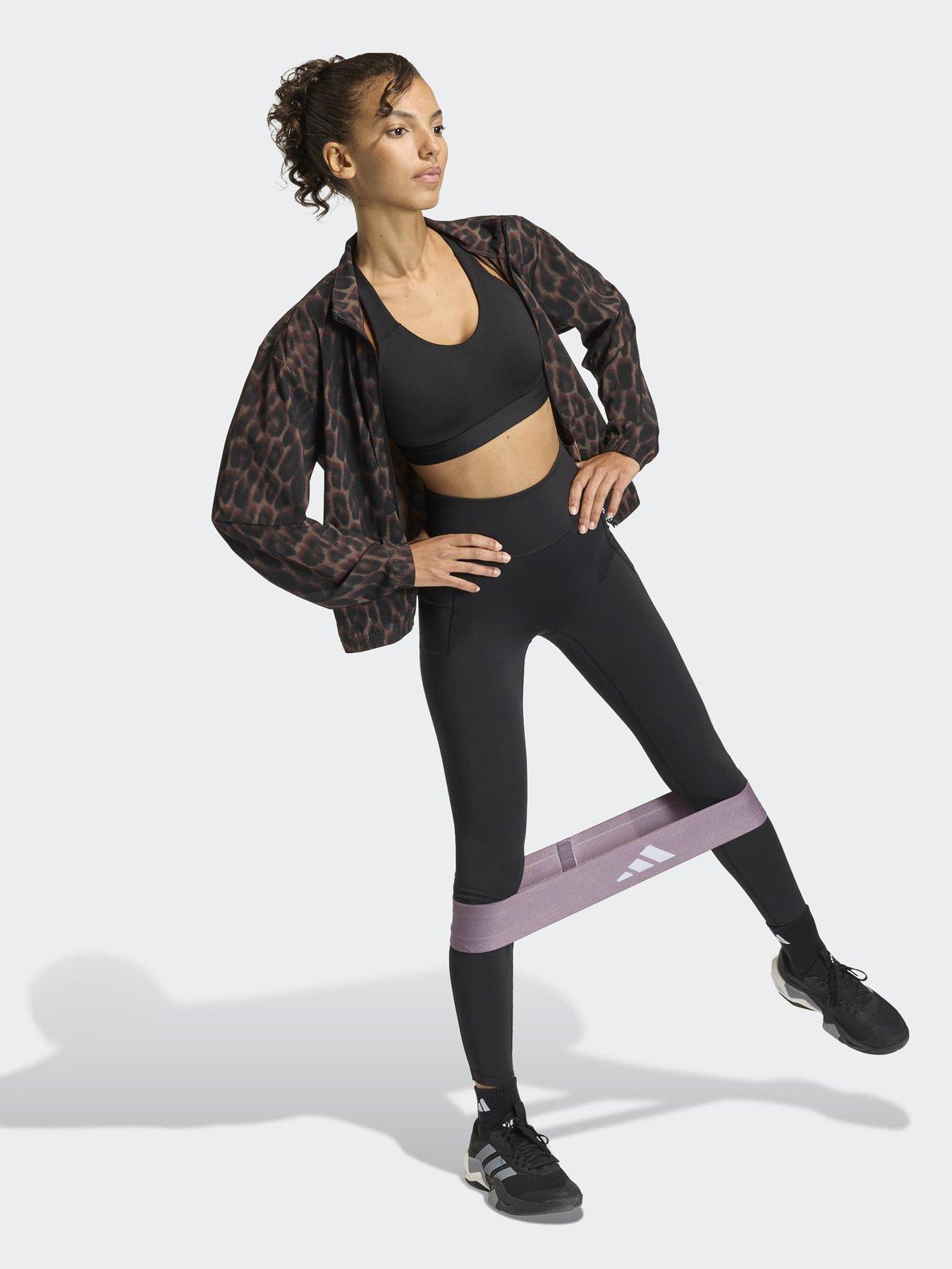 Image 3 of 5 of adidas Women's Training 3 Stripe Printed Jacket - Brown