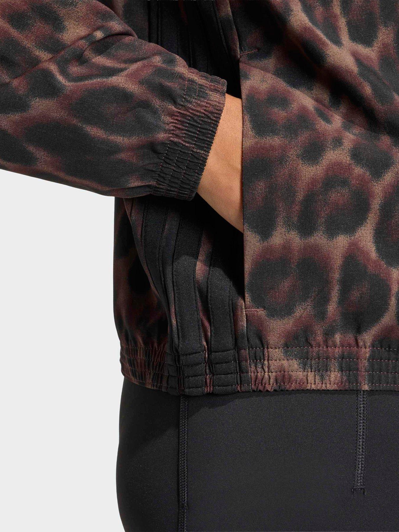 Image 5 of 5 of adidas Women's Training 3 Stripe Printed Jacket - Brown