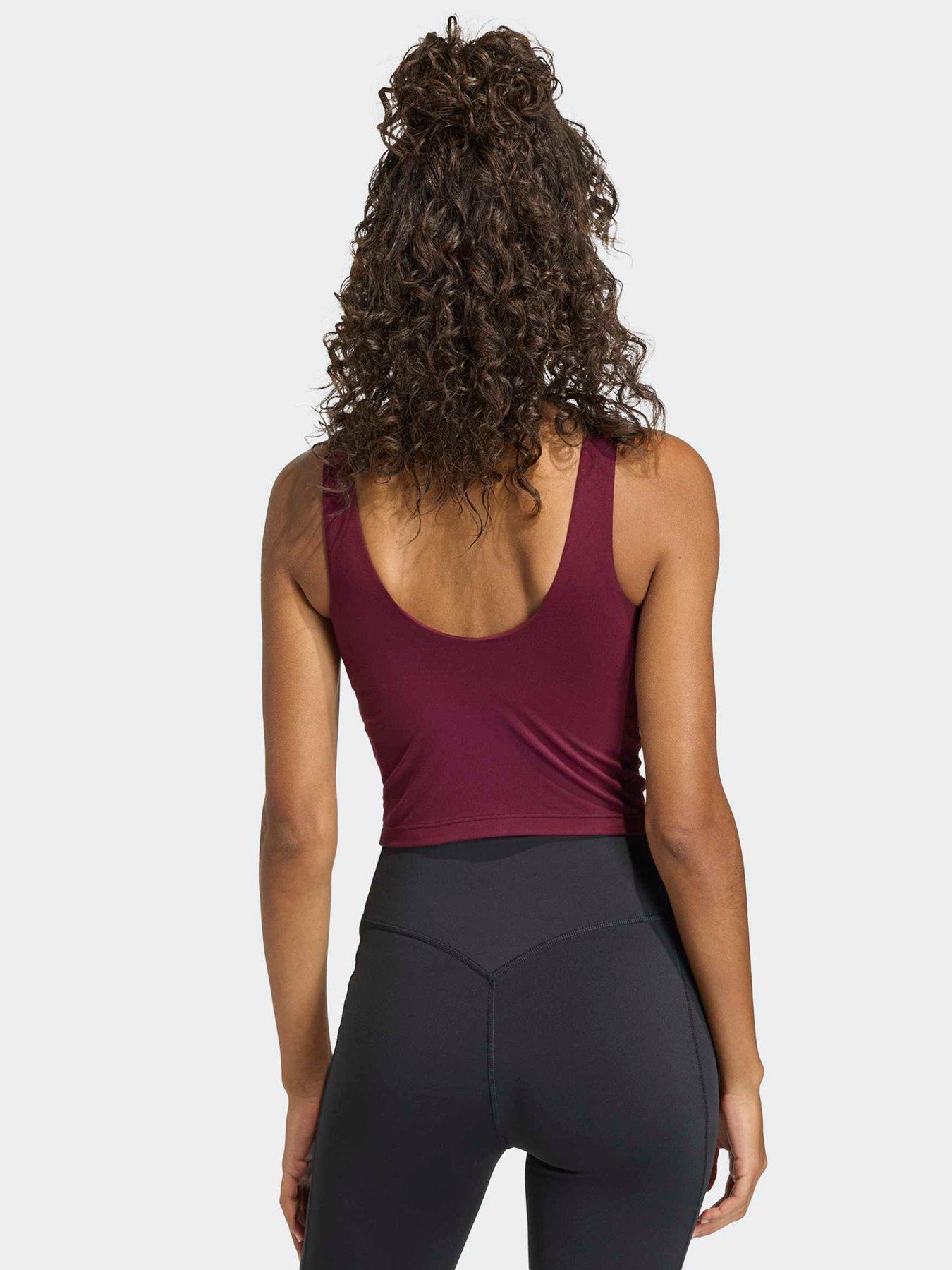 adidas-womens-training-3-stripe-tank--maroon-redstillFront