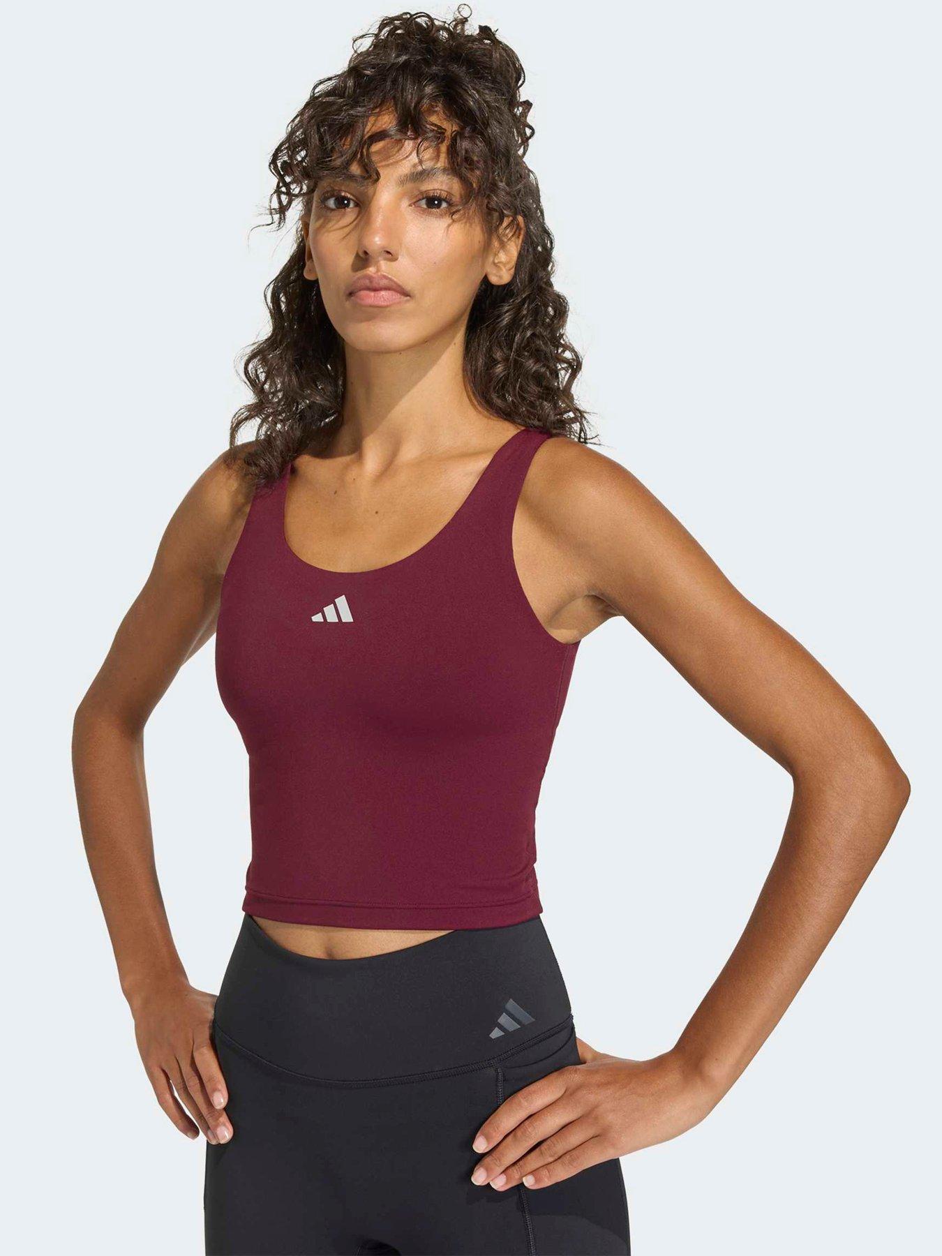 adidas-womens-training-3-stripe-tank--maroon-redoutfit