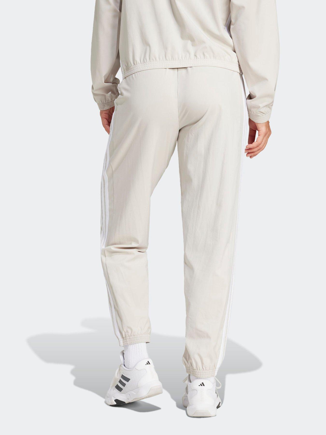 Image 2 of 5 of adidas Womens Training 3 Stripe Woven Joggers - Beige