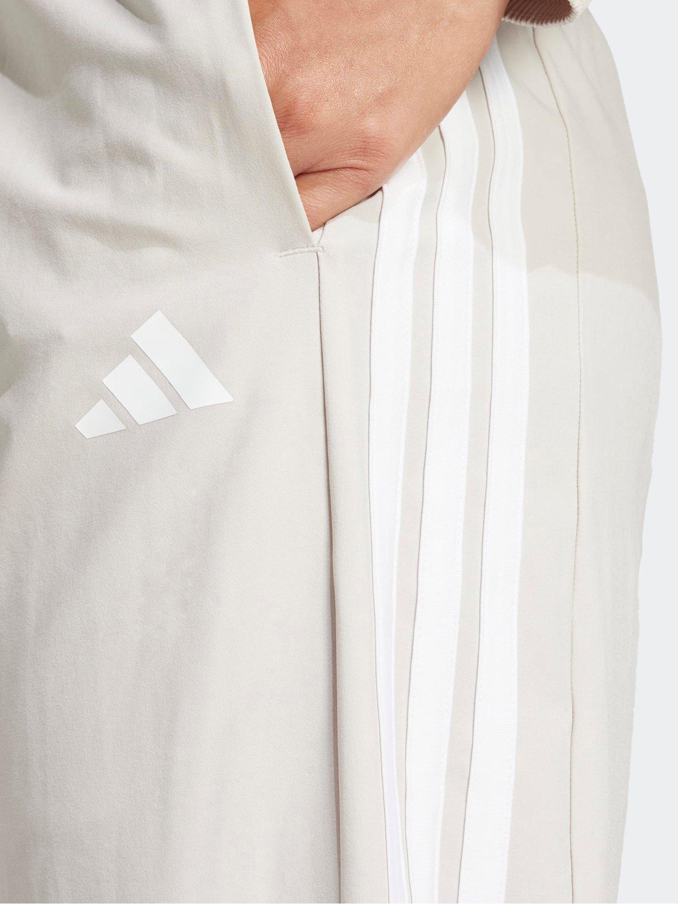 Image 5 of 5 of adidas Womens Training 3 Stripe Woven Joggers - Beige