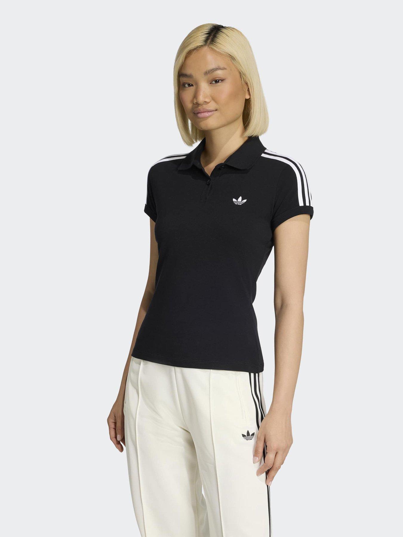 adidas Originals Women's 3 Stripe Polo - Black