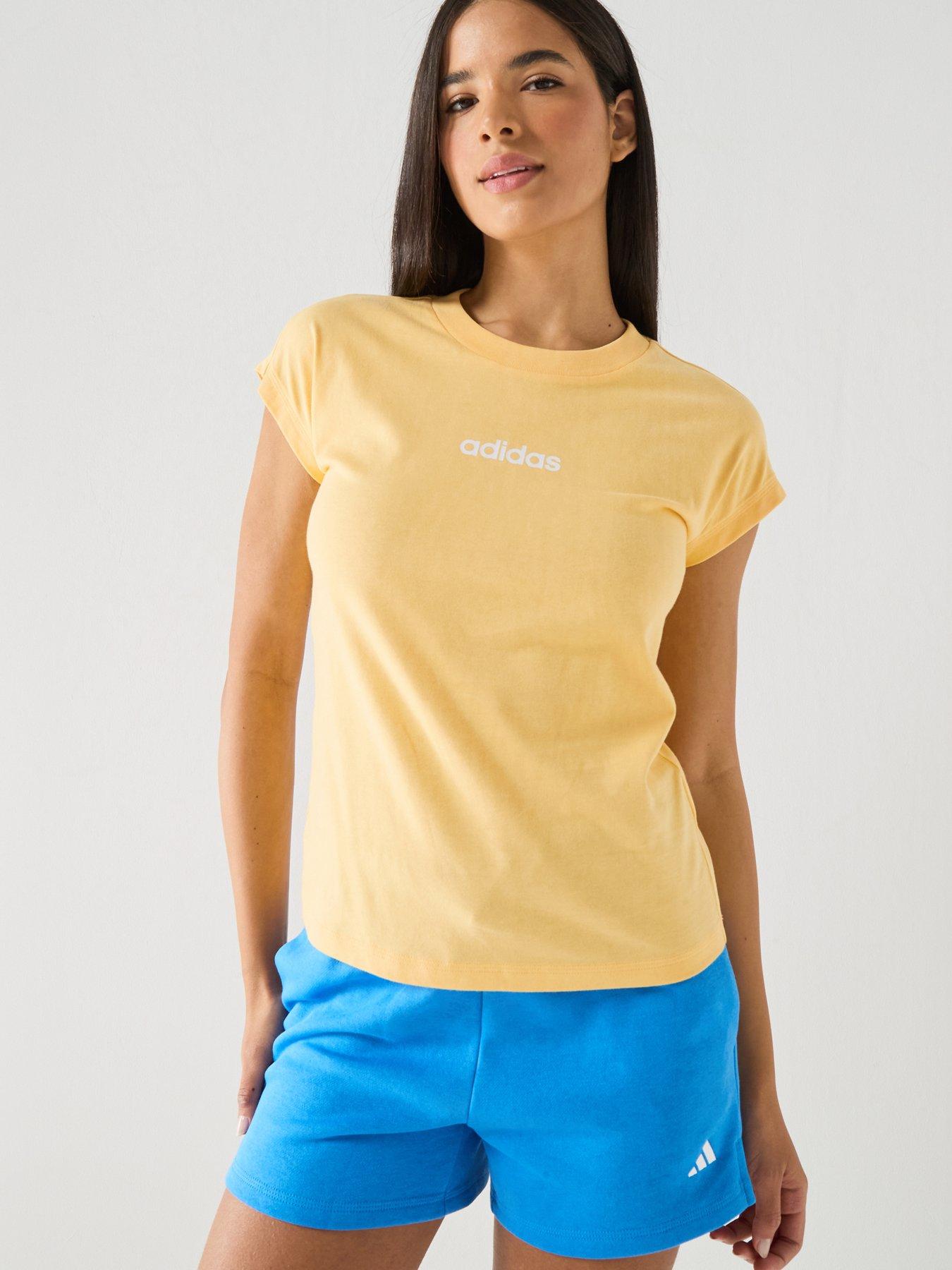 adidas Sportswear Women's Essentials Linear Cotton T-Shirt - Orange