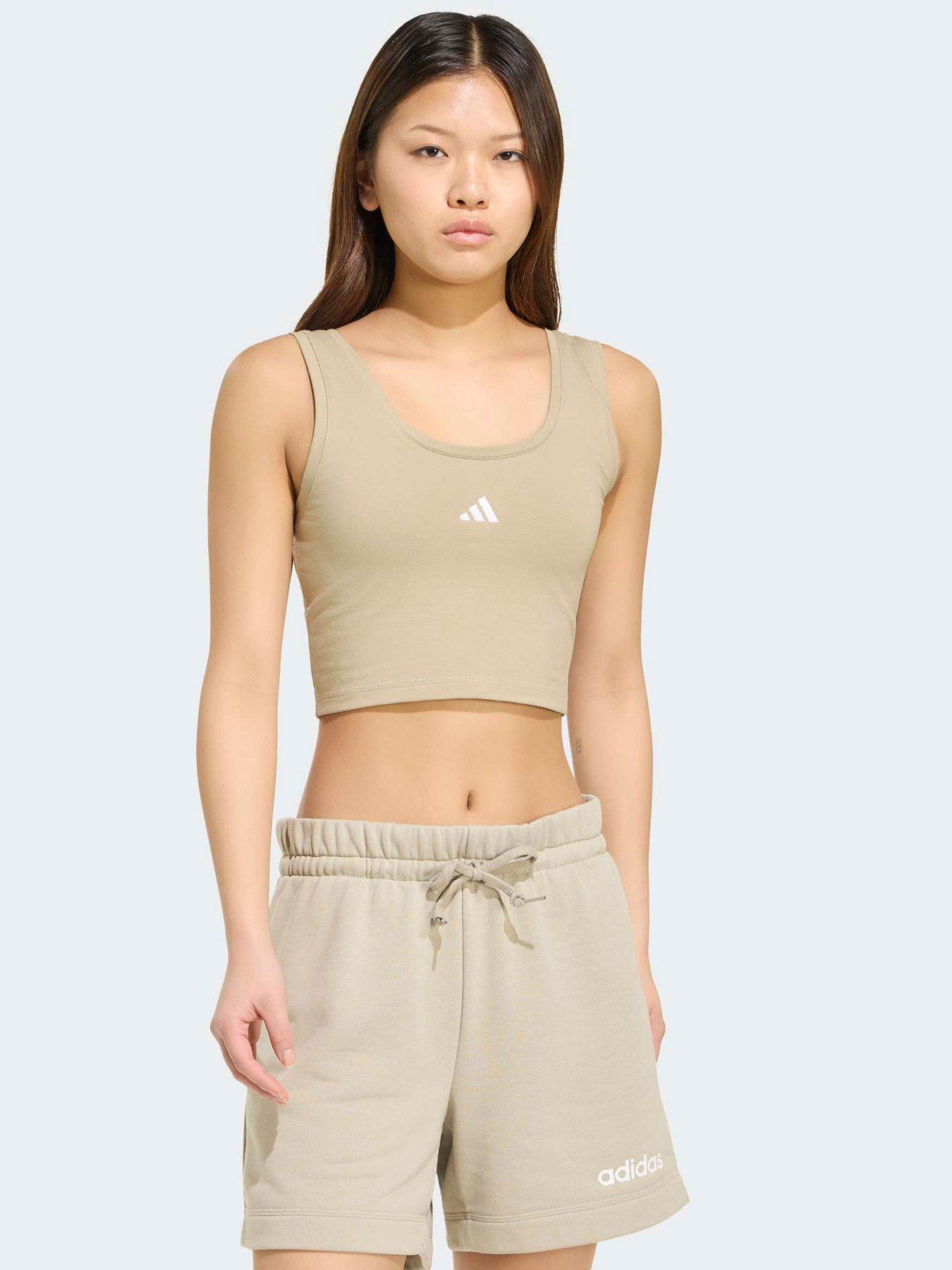 Image 1 of 6 of adidas Sportswear Womens Small Logo Tank - Beige