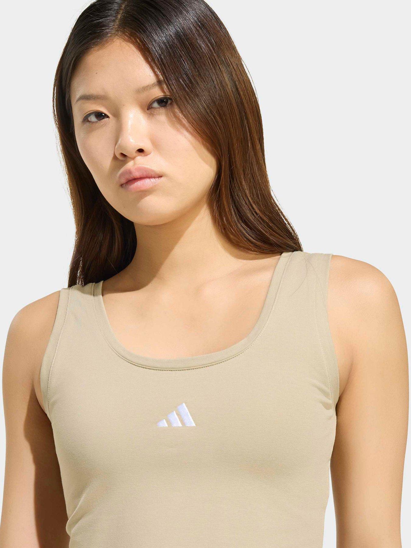 Image 4 of 6 of adidas Sportswear Womens Small Logo Tank - Beige