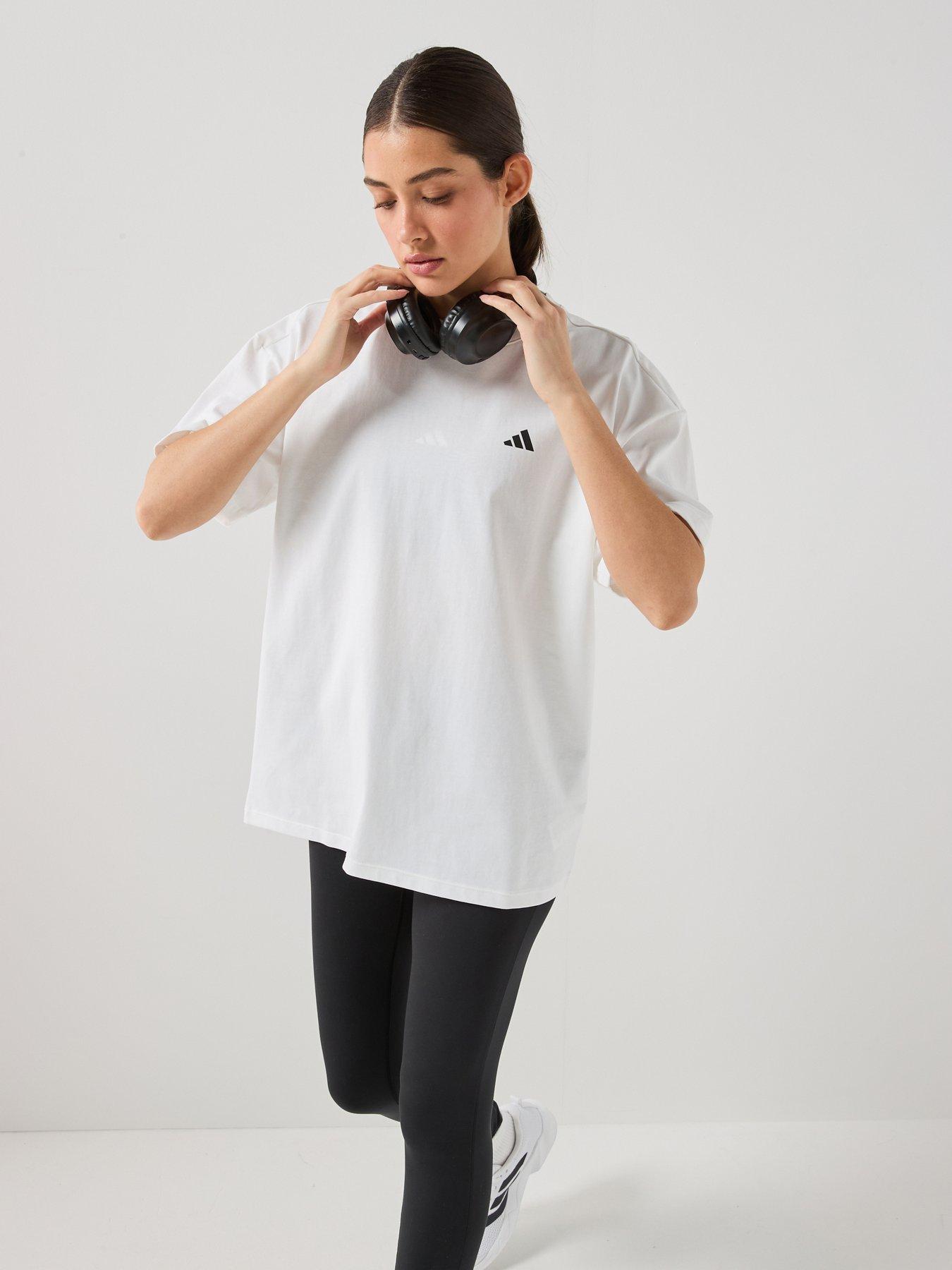 Image 1 of 5 of adidas Women's Training Power Essentials T-Shirt - White