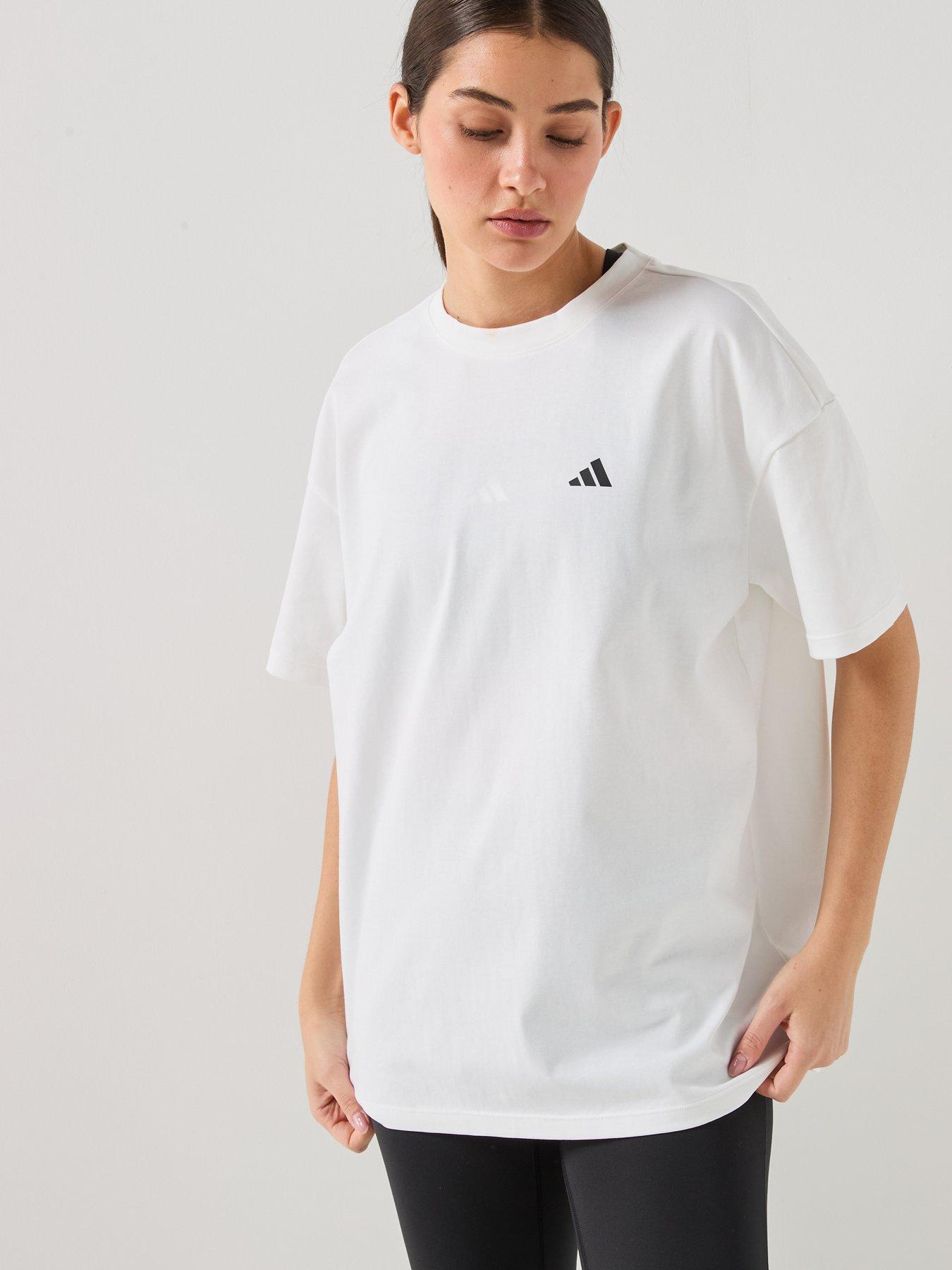 Image 5 of 5 of adidas Women's Training Power Essentials T-Shirt - White