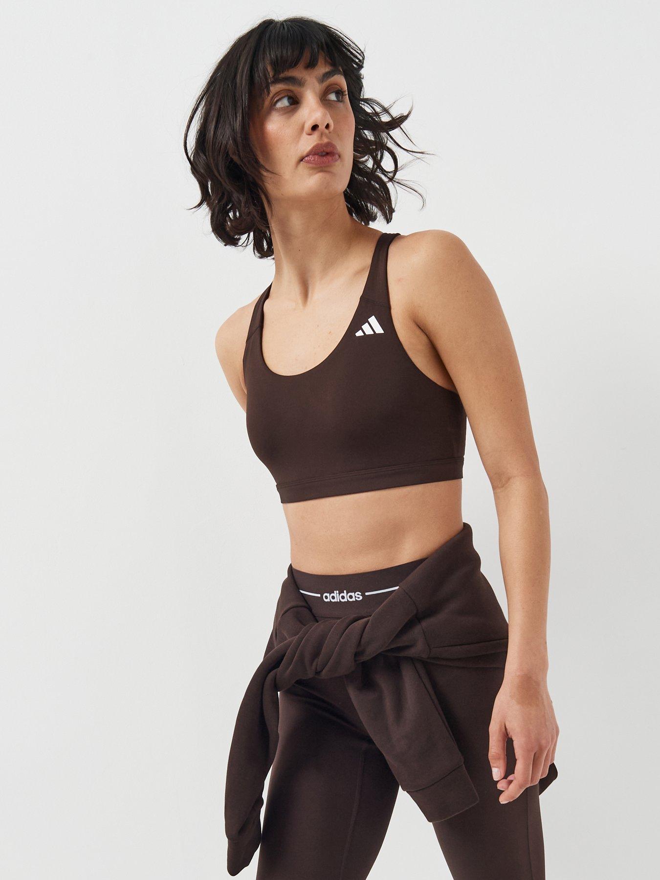 adidas-womens-training-workout-essentials-medium-support-bra-brownfront