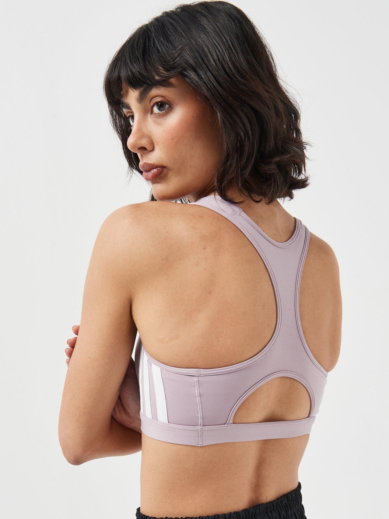 Image 2 of 6 of adidas Women's Training Workout Essentials Medium Support Bra - Grey