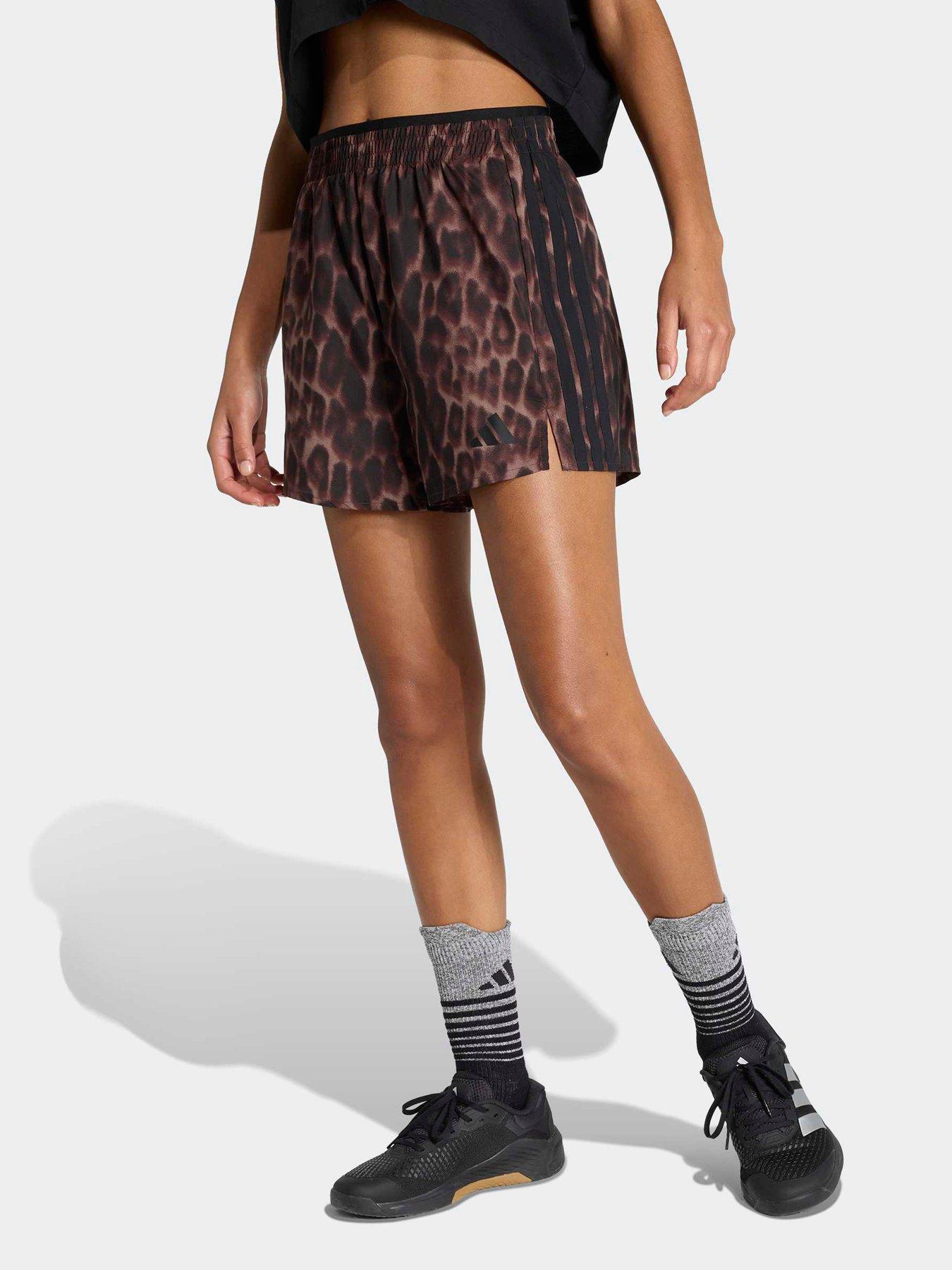 adidas Women's Training Workout Essentials Plus Shorts - Brown