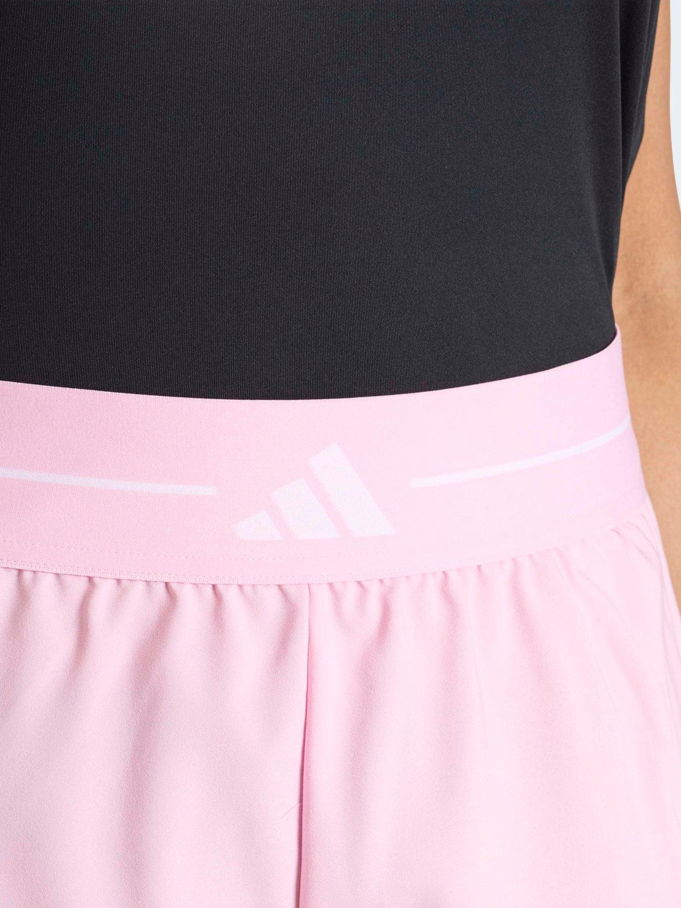 Image 4 of 5 of adidas Women's Training Hyperglam Woven Shorts - Pink