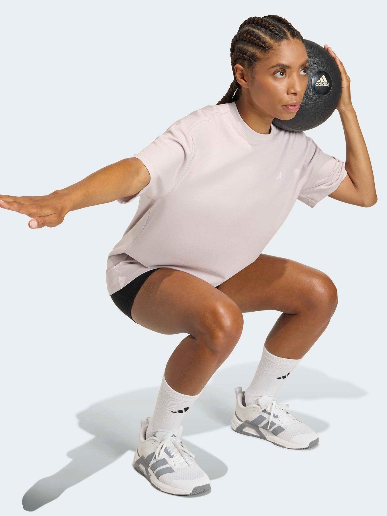 Image 3 of 5 of adidas Women's Training Workout Essentils Tee-brown