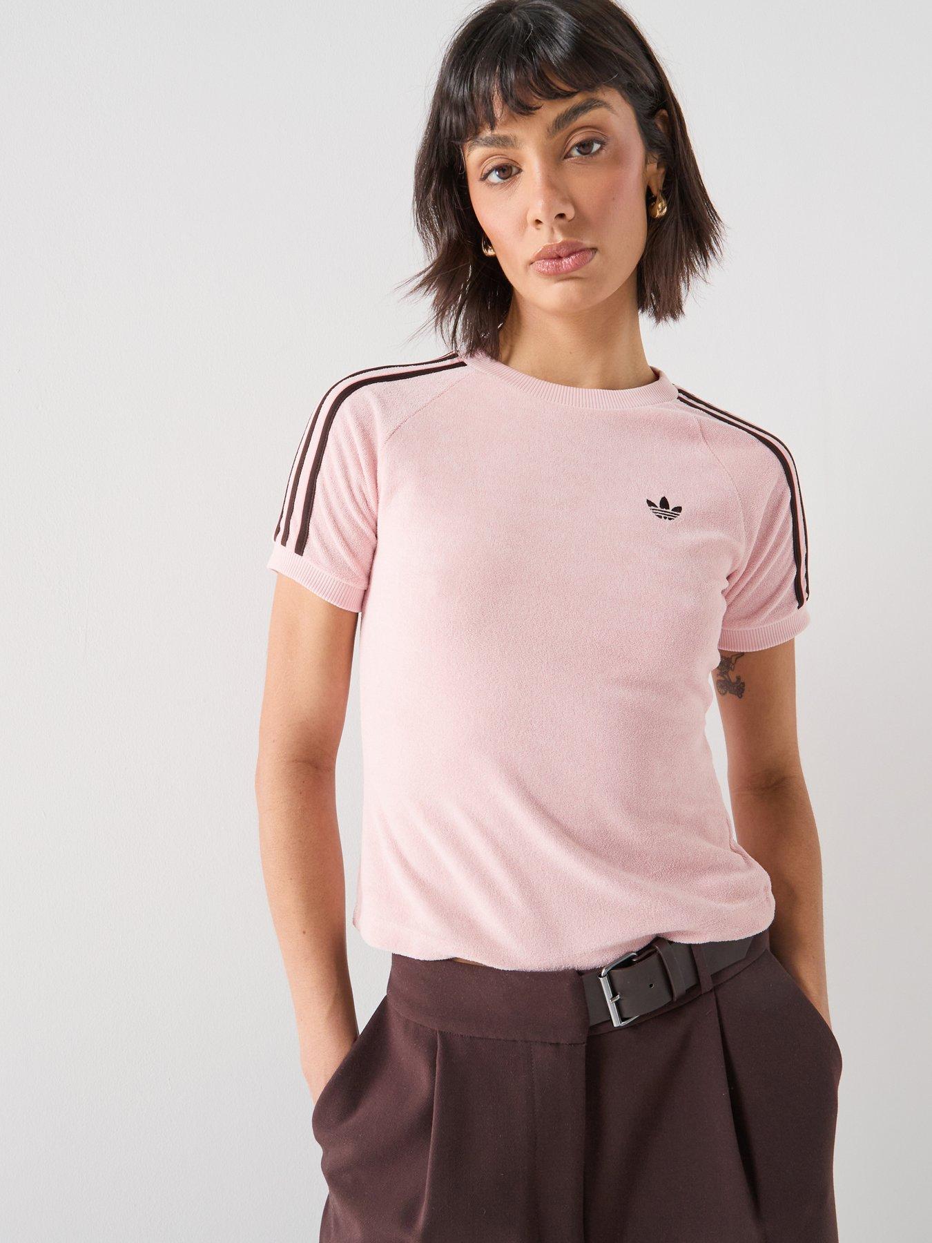 adidas Originals Women's Terry Towel Cali T-Shirt - Pink
