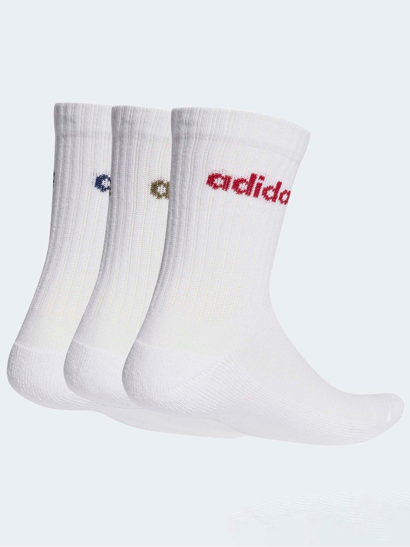 Image 2 of 4 of adidas Sportswear Unisex Crew Sock 3 Pack - White