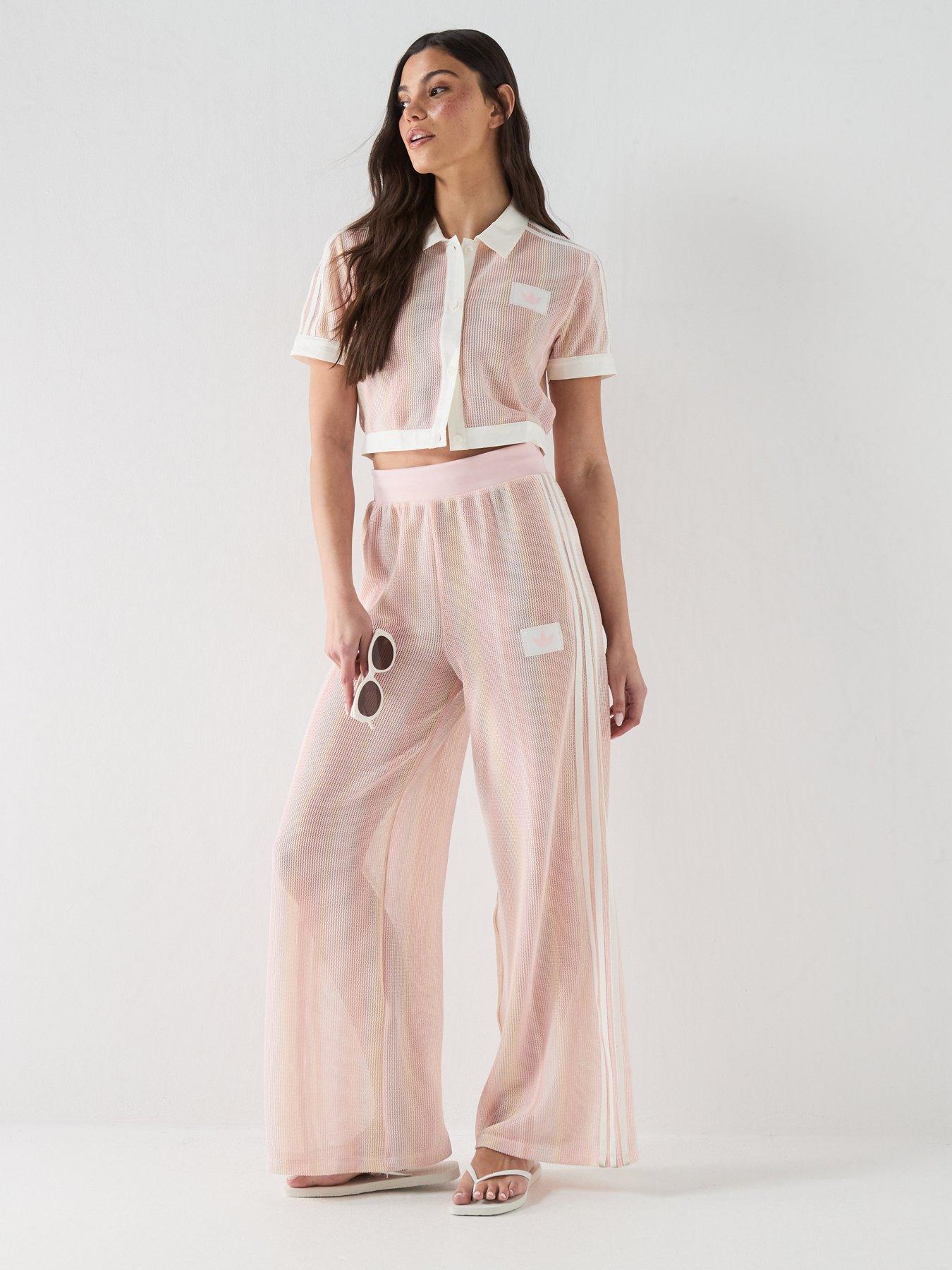 Image 3 of 6 of adidas Originals Womens Fire Bird Knit Track Pants - Pink