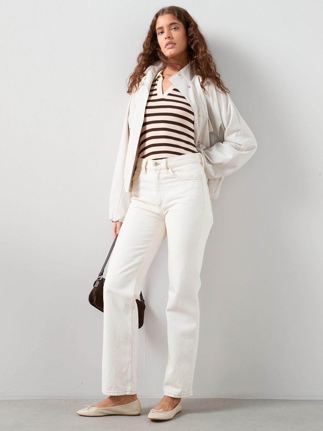 Image 3 of 7 of The Very Collection Stripe Frill Collar Top - Multi