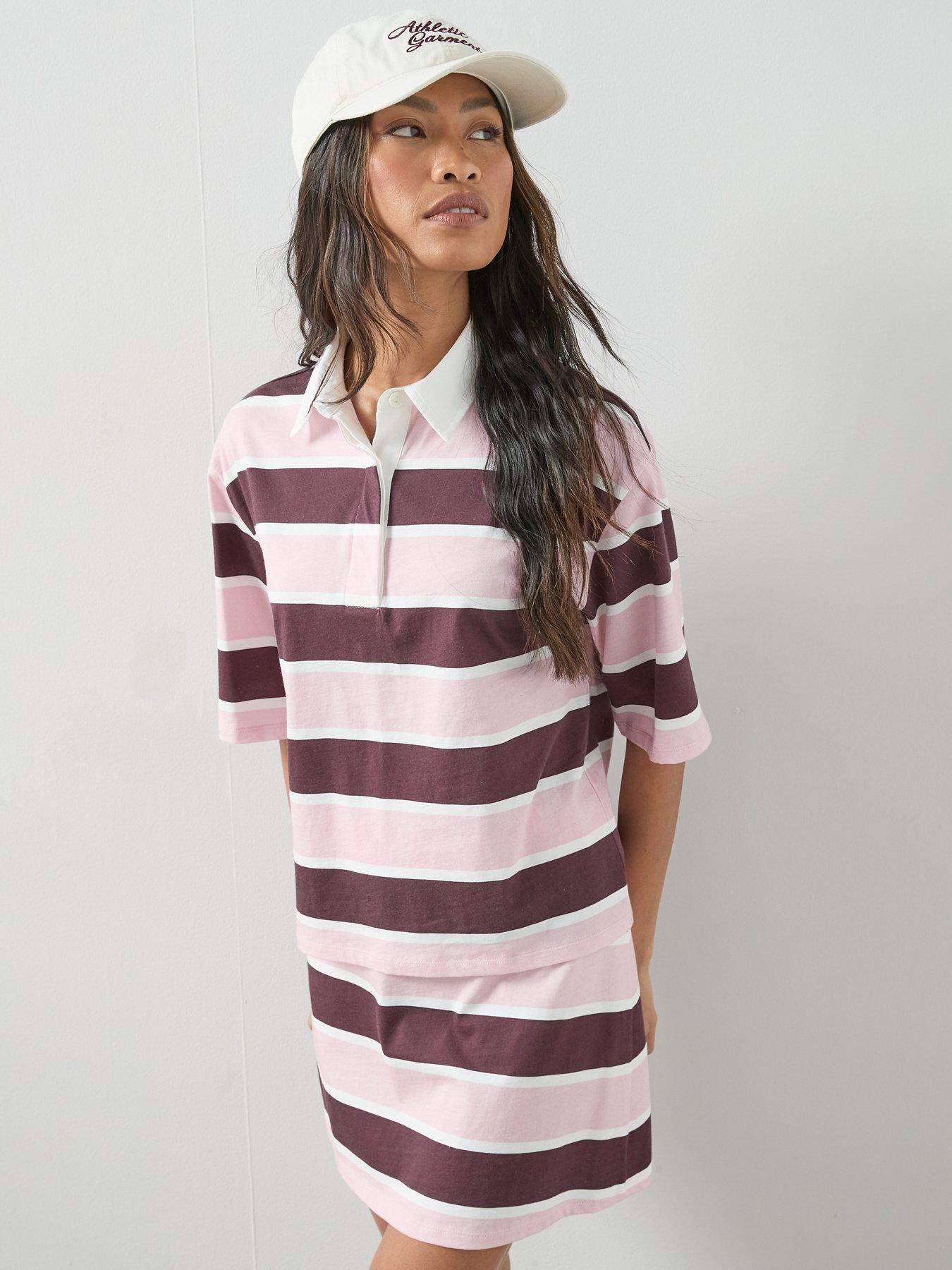 Image 4 of 7 of The Very Collection Stripe Mini Skirt Co-Ord - Multi